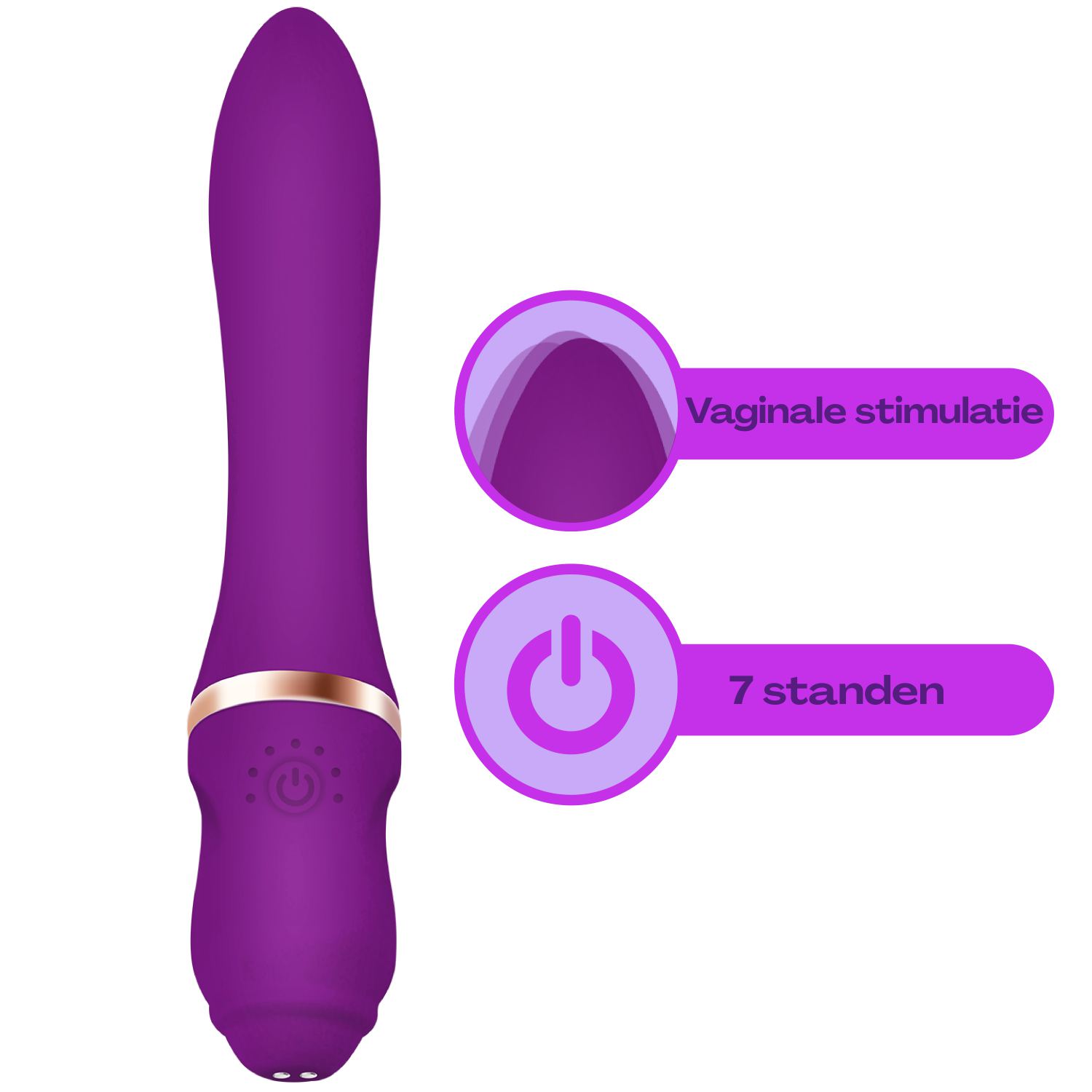 Goedkope Vibrator 20,7cm Paars