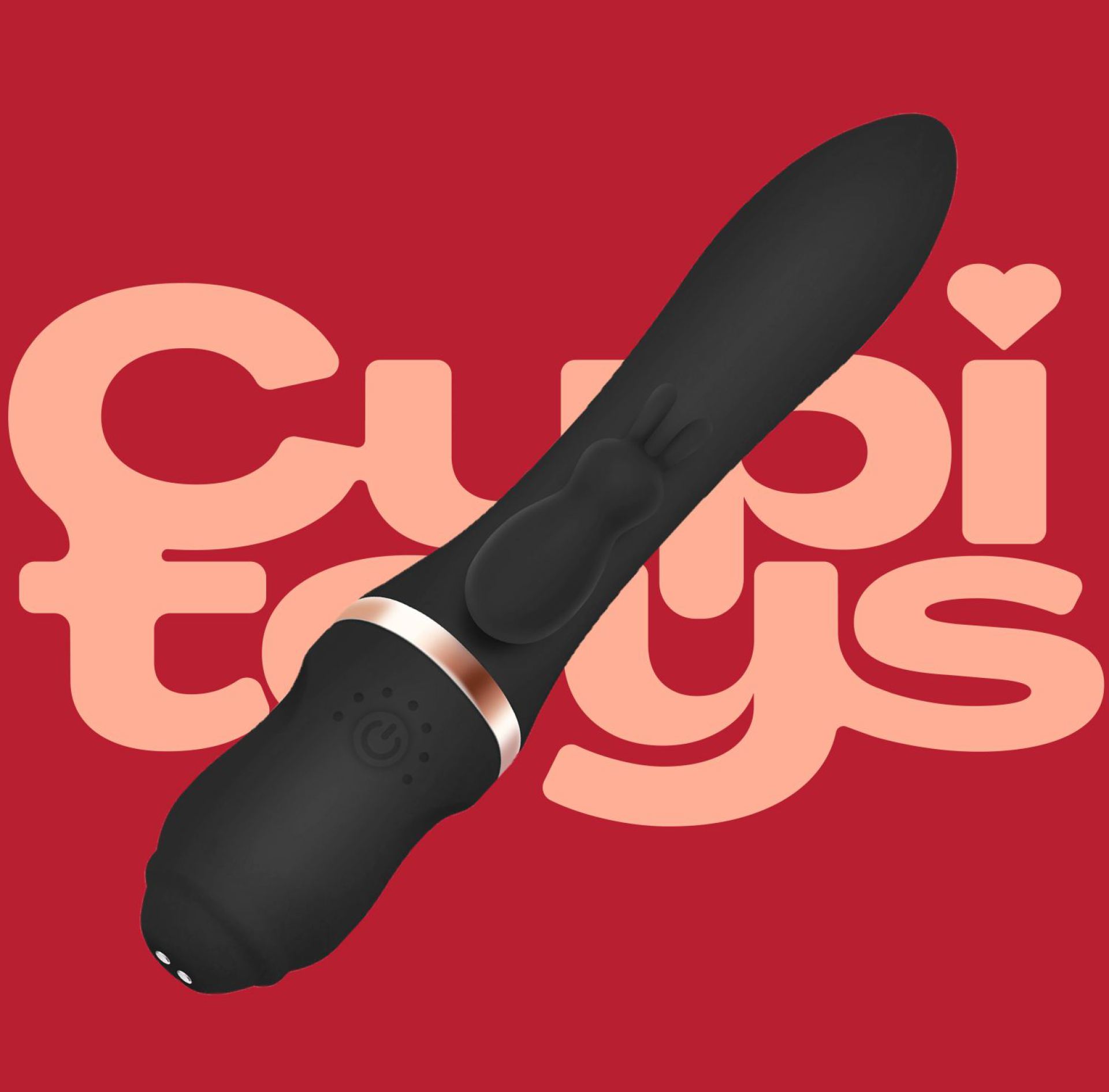 Kopen tarzan vibrator met rabbit 22,5cm zwart