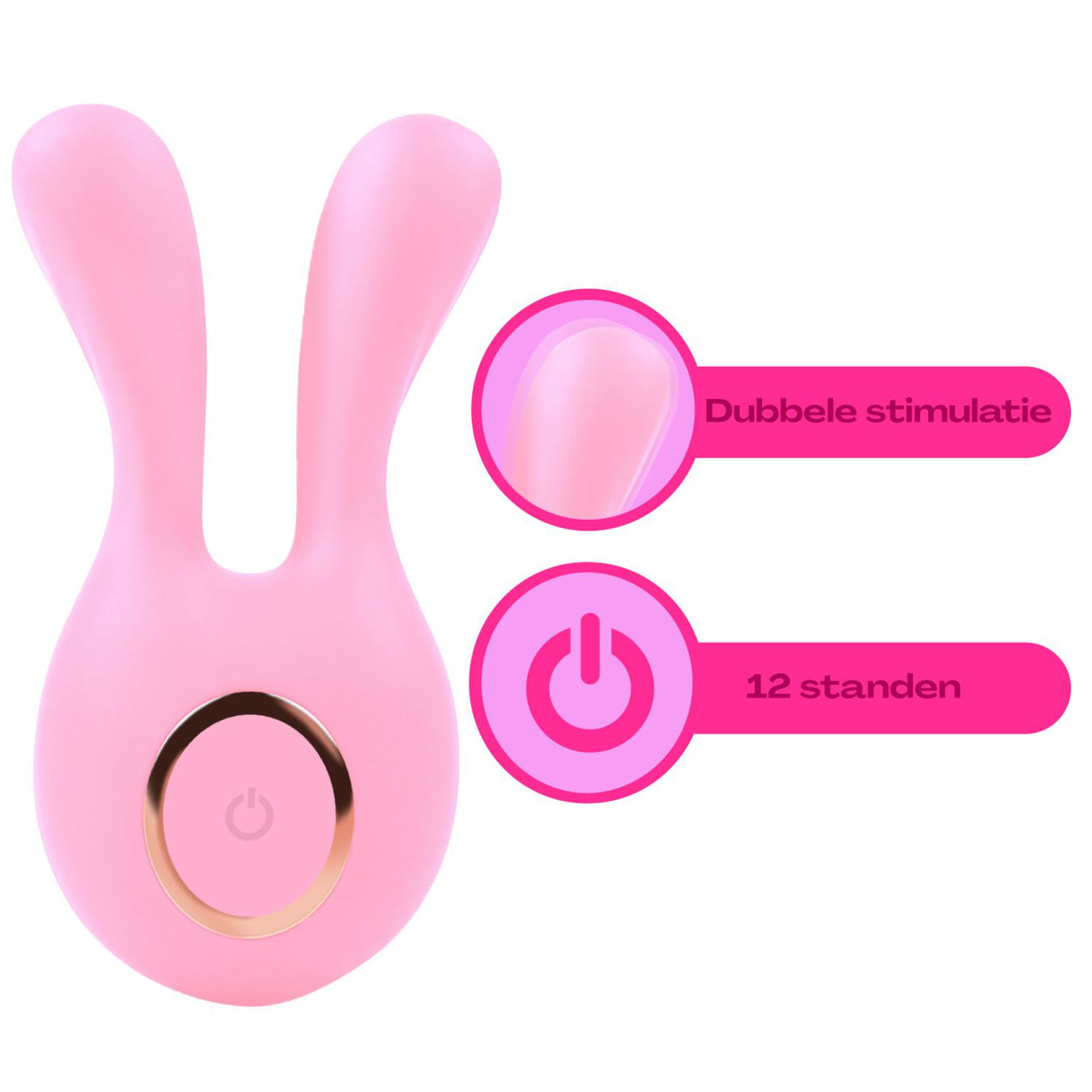 Mini rabbit vibrator lichtroze goedkoop
