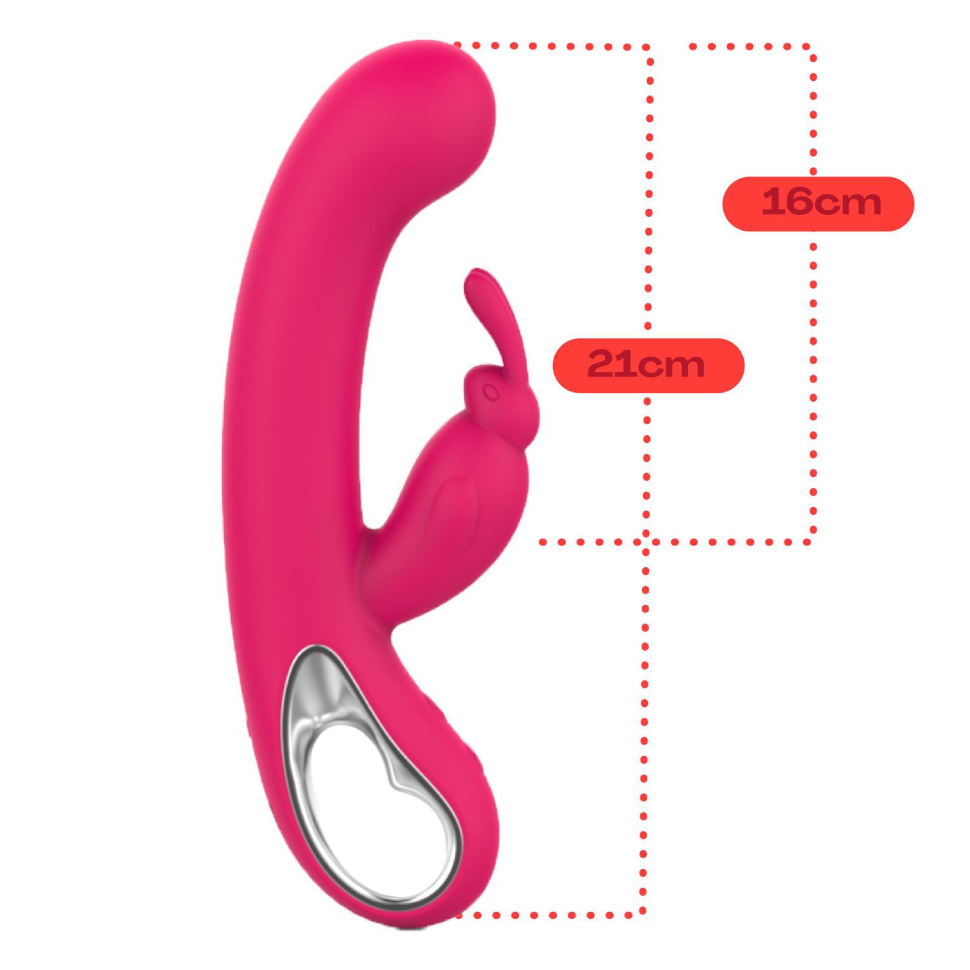 Tarzan vibrator met rabbit 2 in 1 21 roze