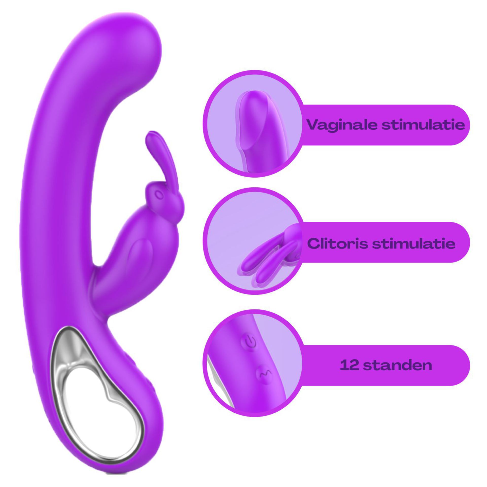 Tarzan vibrator rabbit 2 in 1 21 paars online