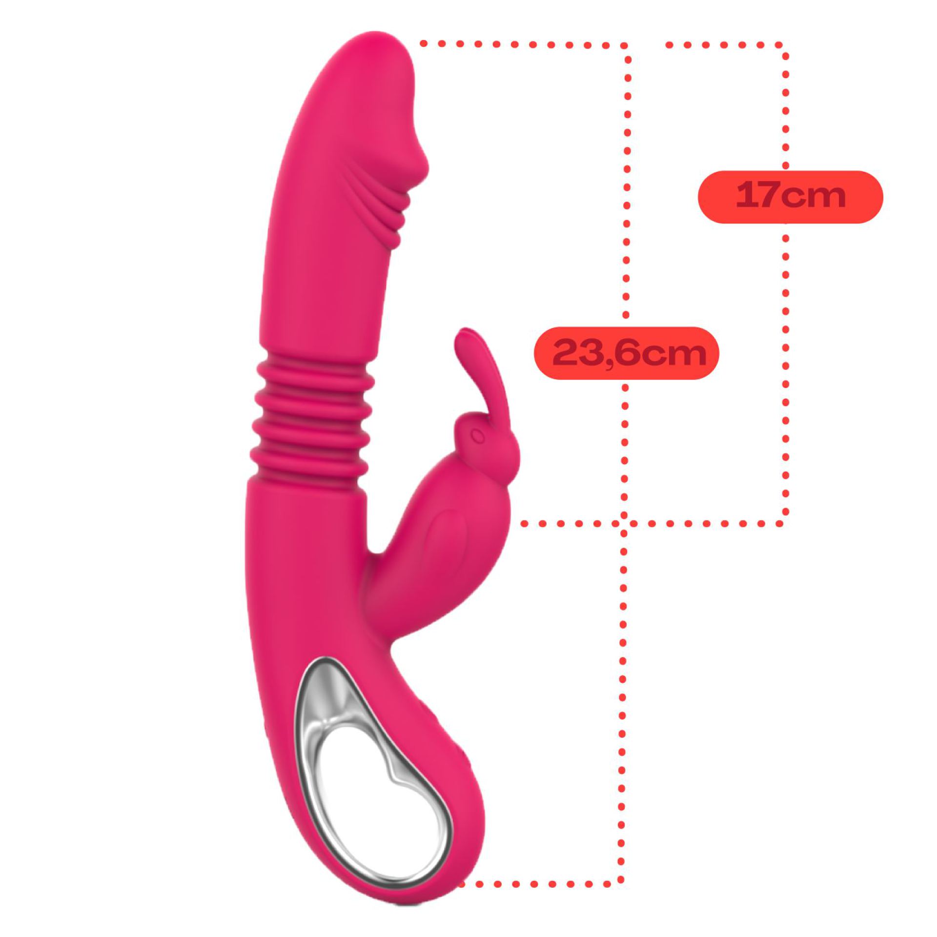 Stotende tarzan vibrator met rabbit roze kopen
