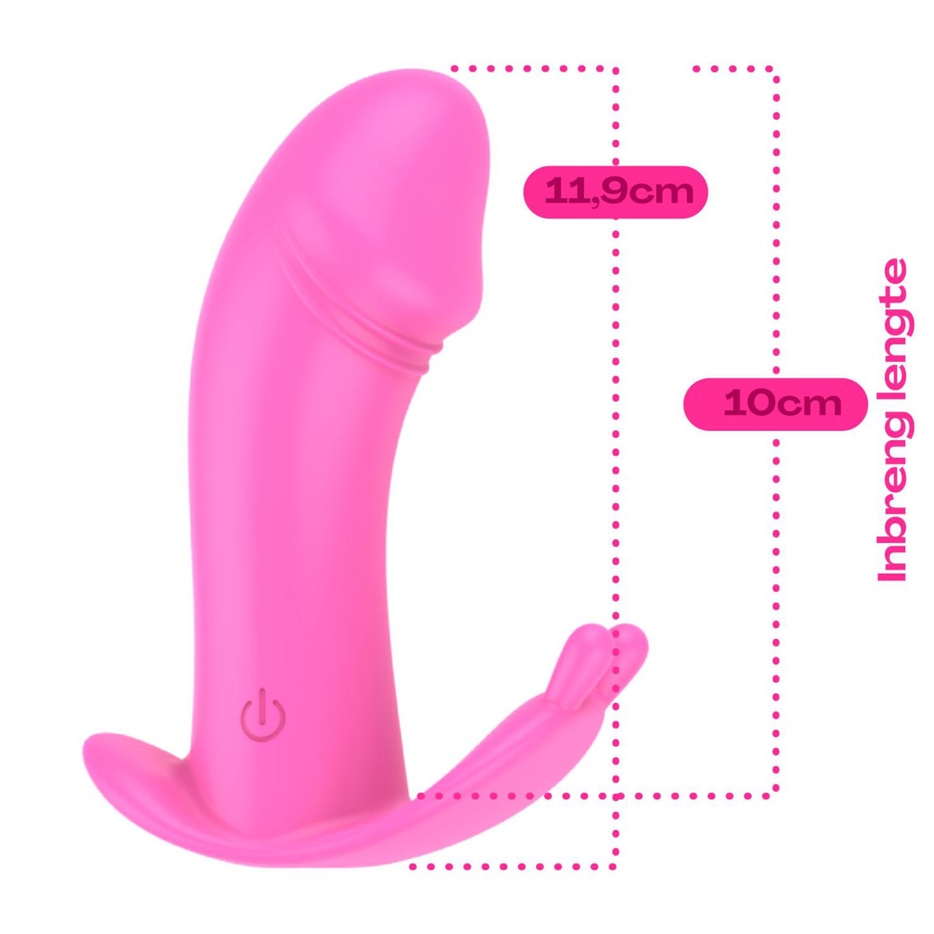 Tarzan vibrator rabbit 11,9cm lichtroze 2in1