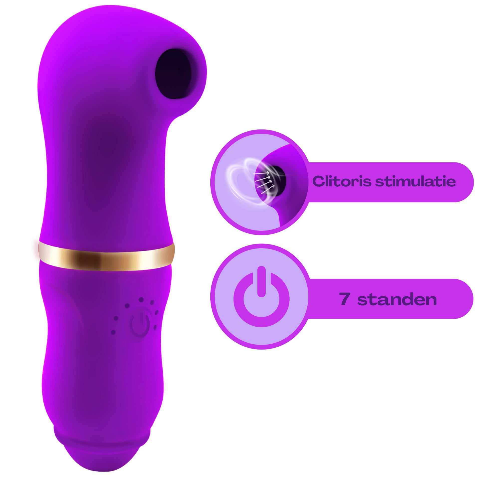 Luchtdruk vibrator 12,8cm paars goedkoop