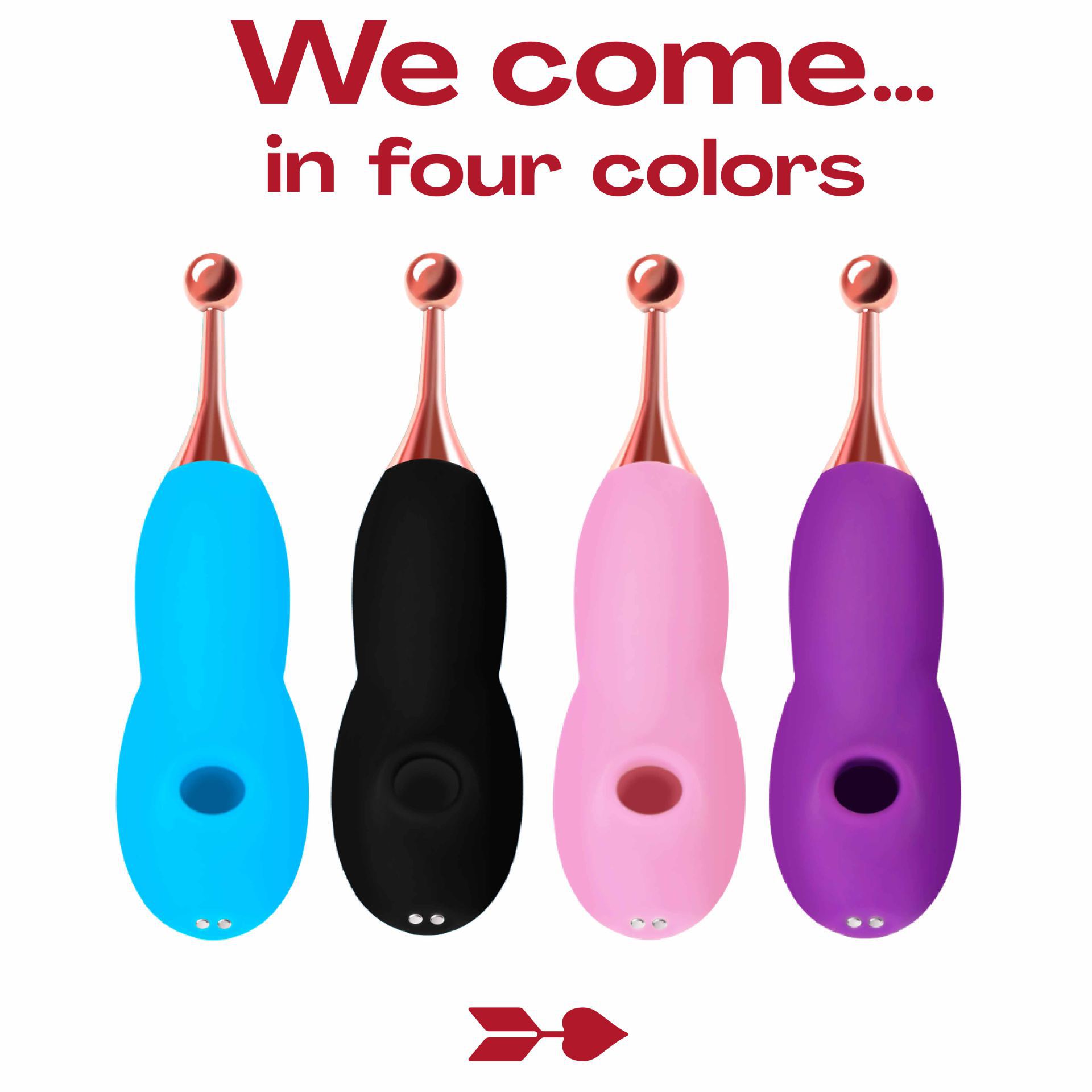 Luchtdruk pinpoint vibrator koper 18,5cm zwart