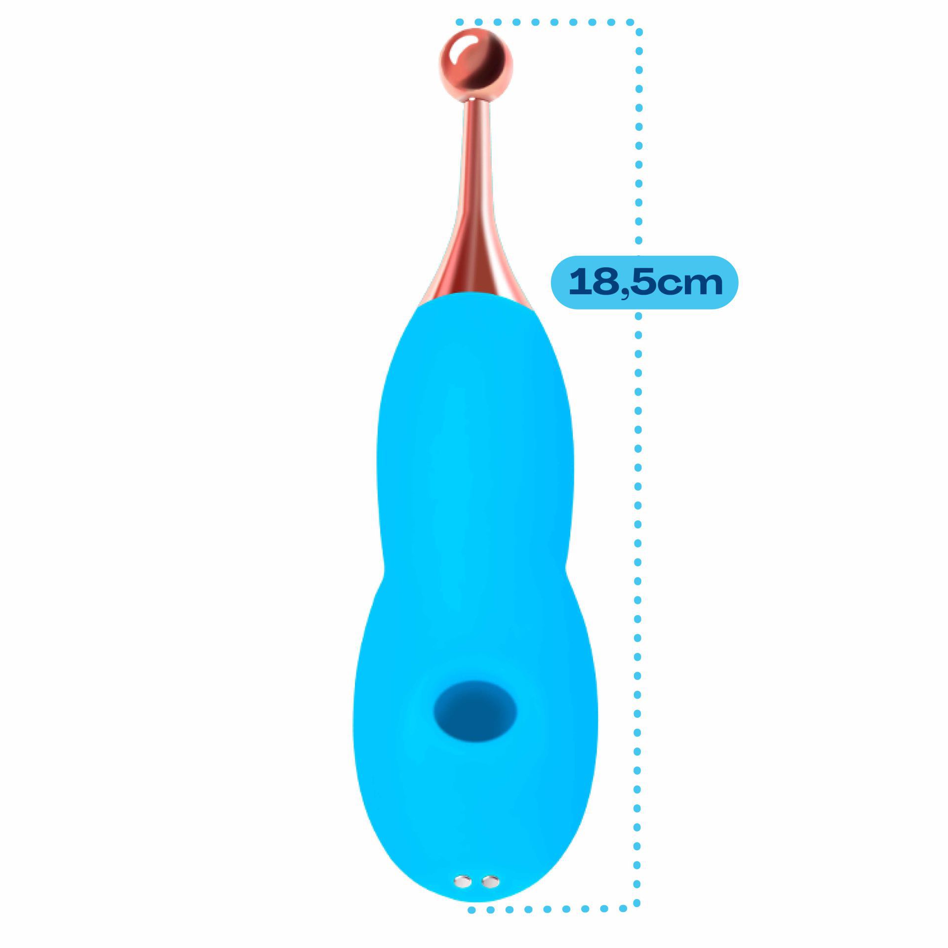Luchtdruk pinpoint vibrator 18,5cm blauw kopen