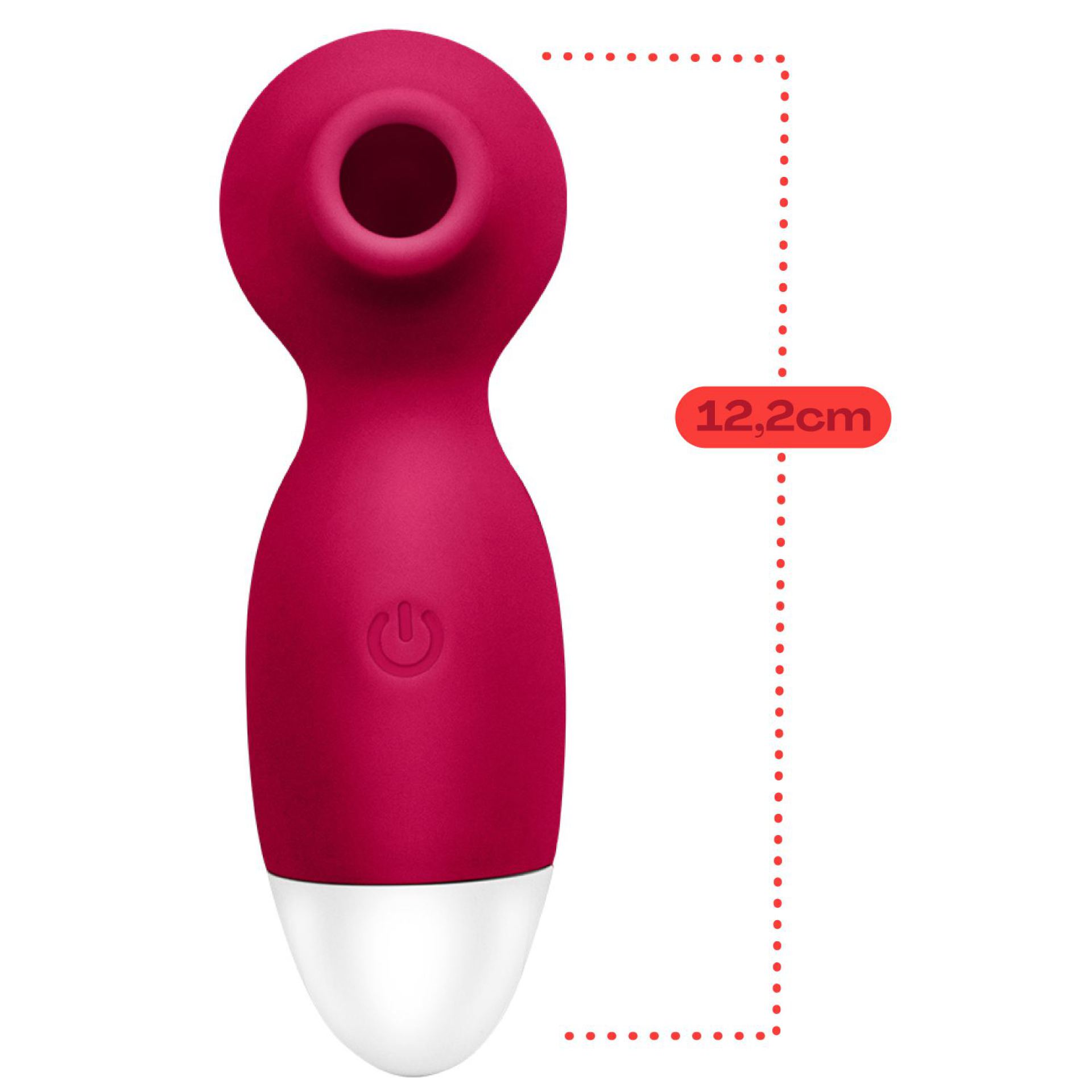 Luchtdruk vibrator klein 12,2cm rood kopen