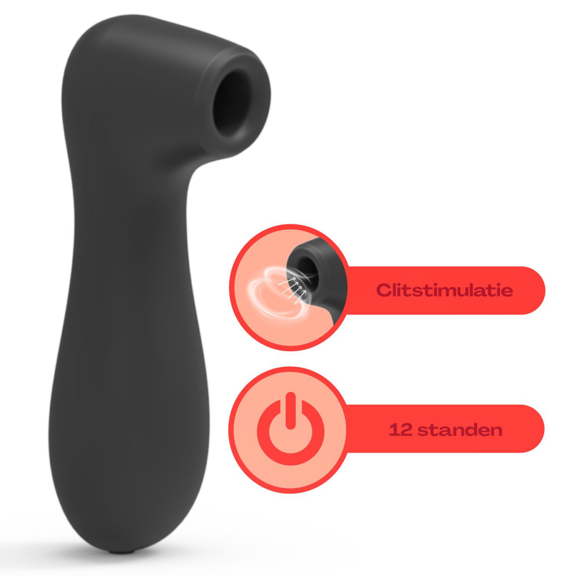 Luchtdruk vibrator 10,1cm zwart kopen