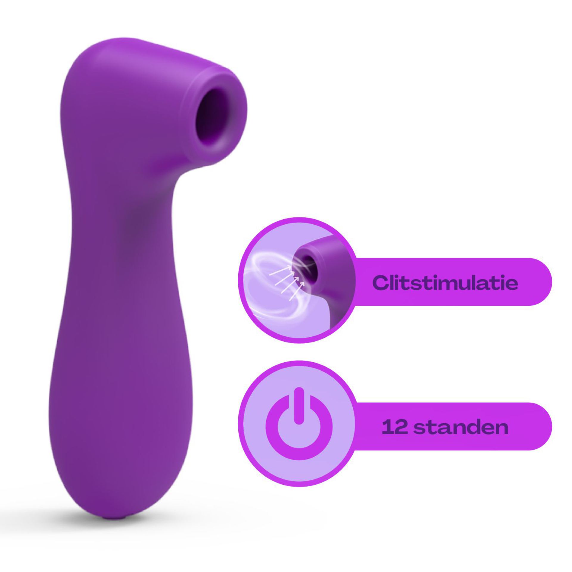 Luchtdruk vibrator 10,1cm paars kopen