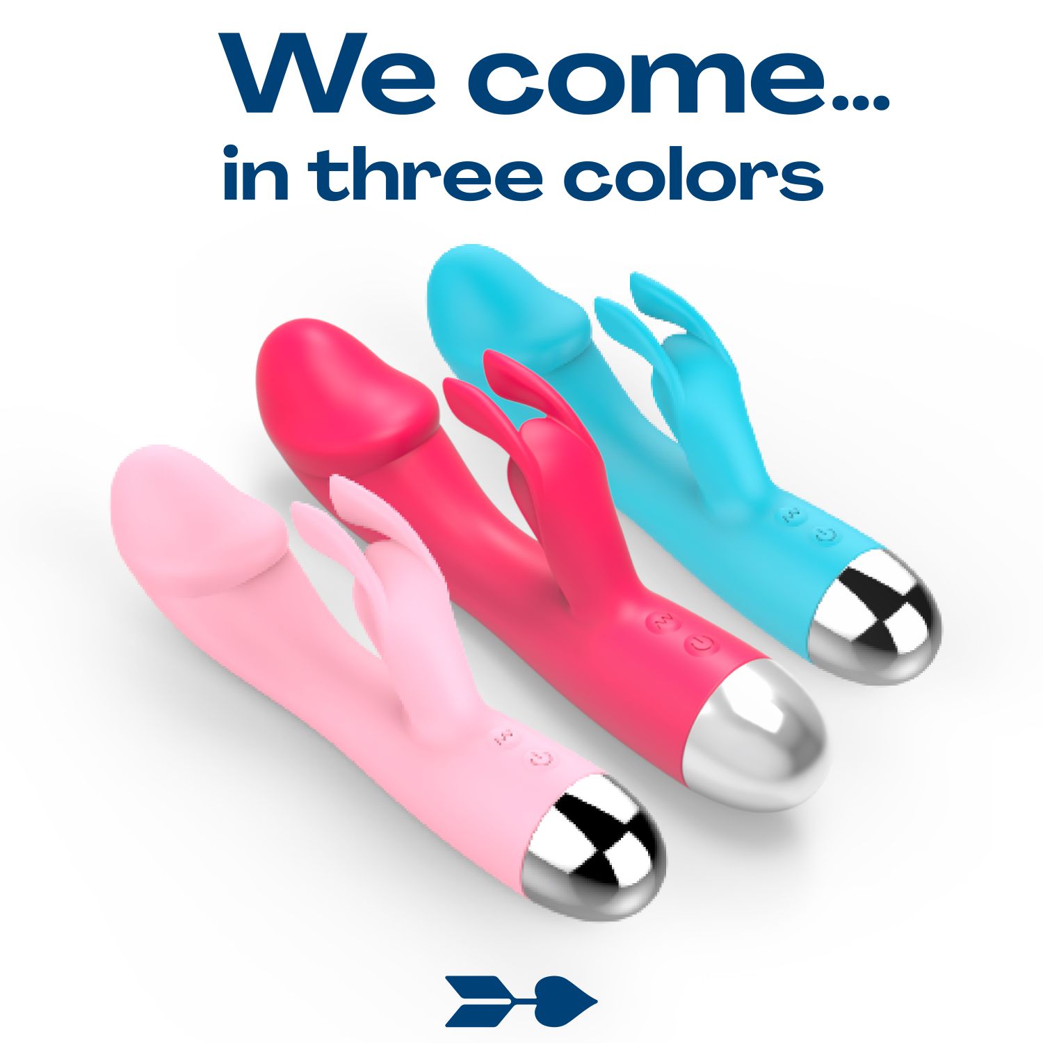 Tarzan vibrator met rabbit 16cm blauw