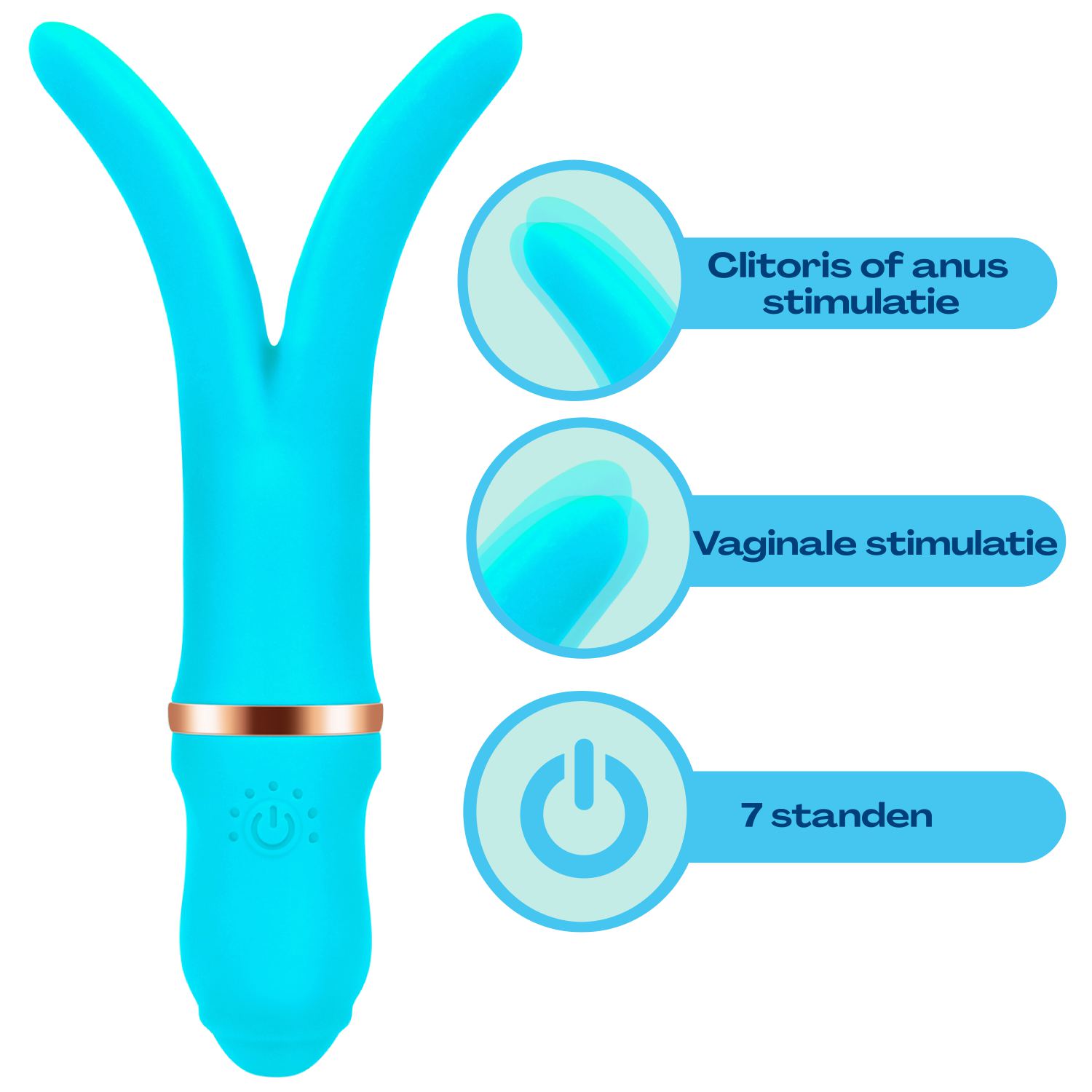 Vork vibrator blauw bestellen