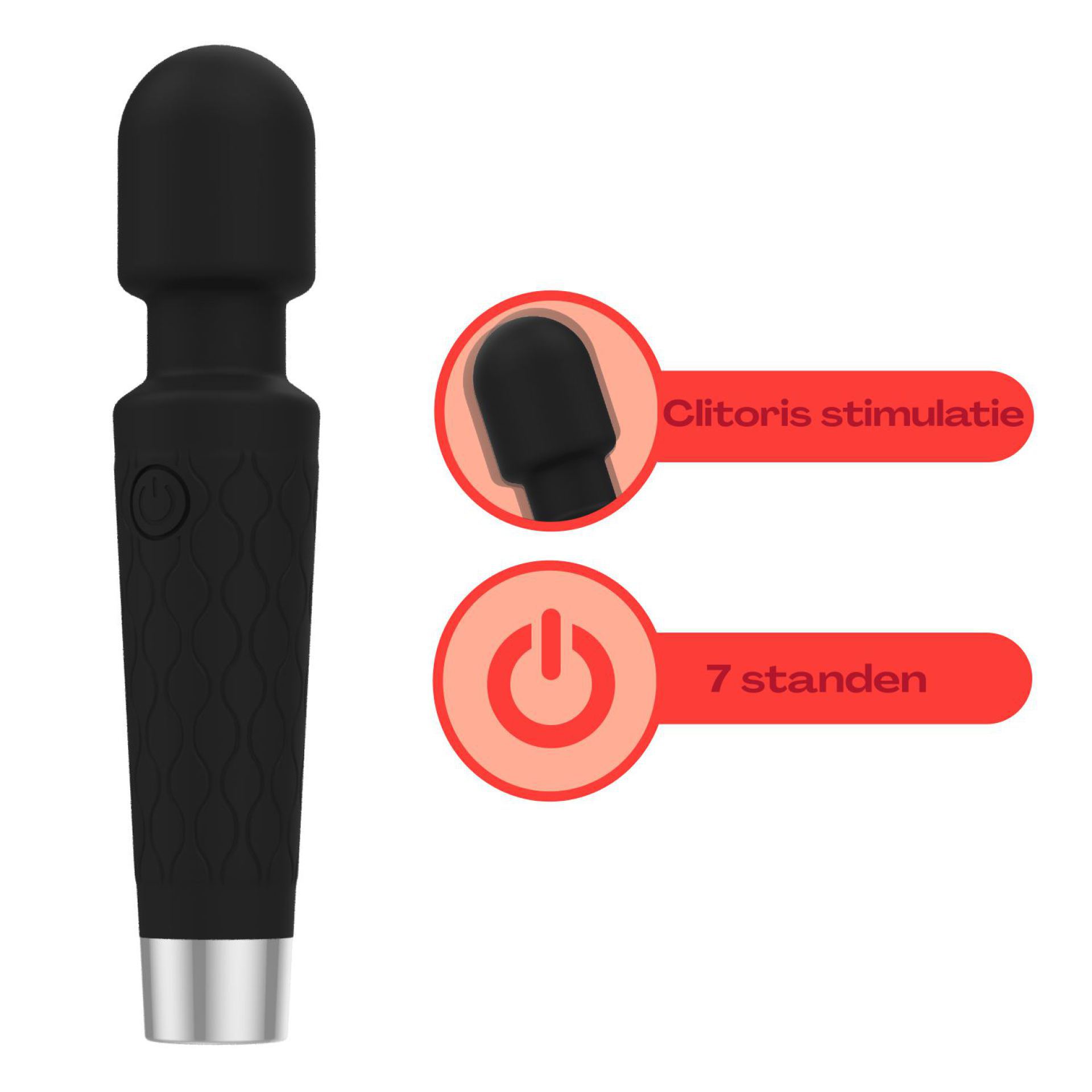 Wand vibrator 20cm zwart cadeau goedkoop