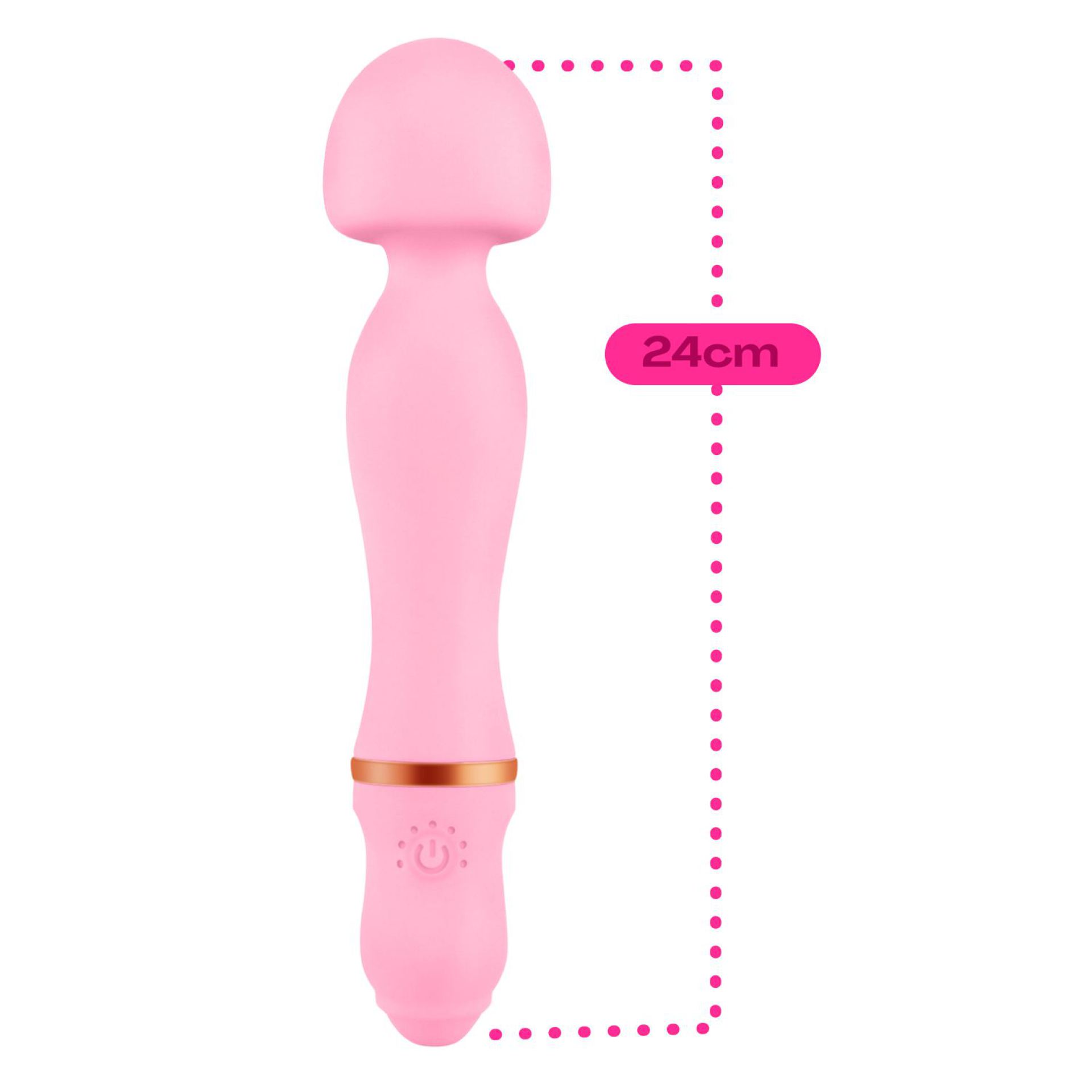 Wand vibrator 24cm lichtroze kopen