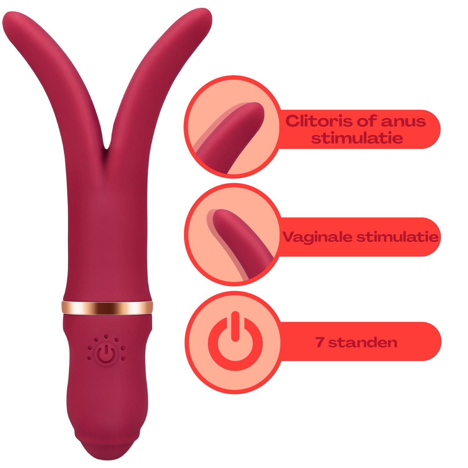 Vork vibrator rood bestellen