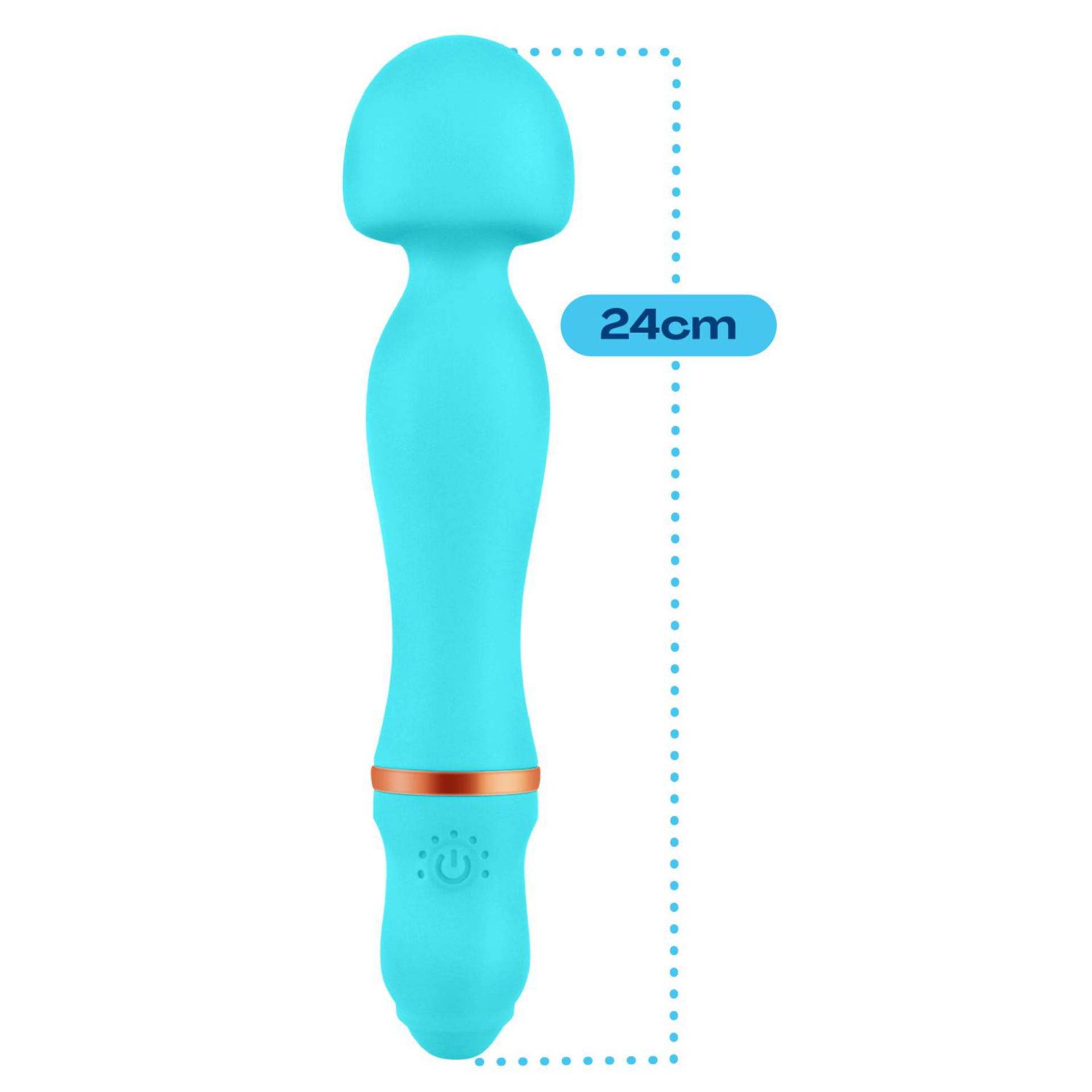 Wand vibrator blauw 24cm