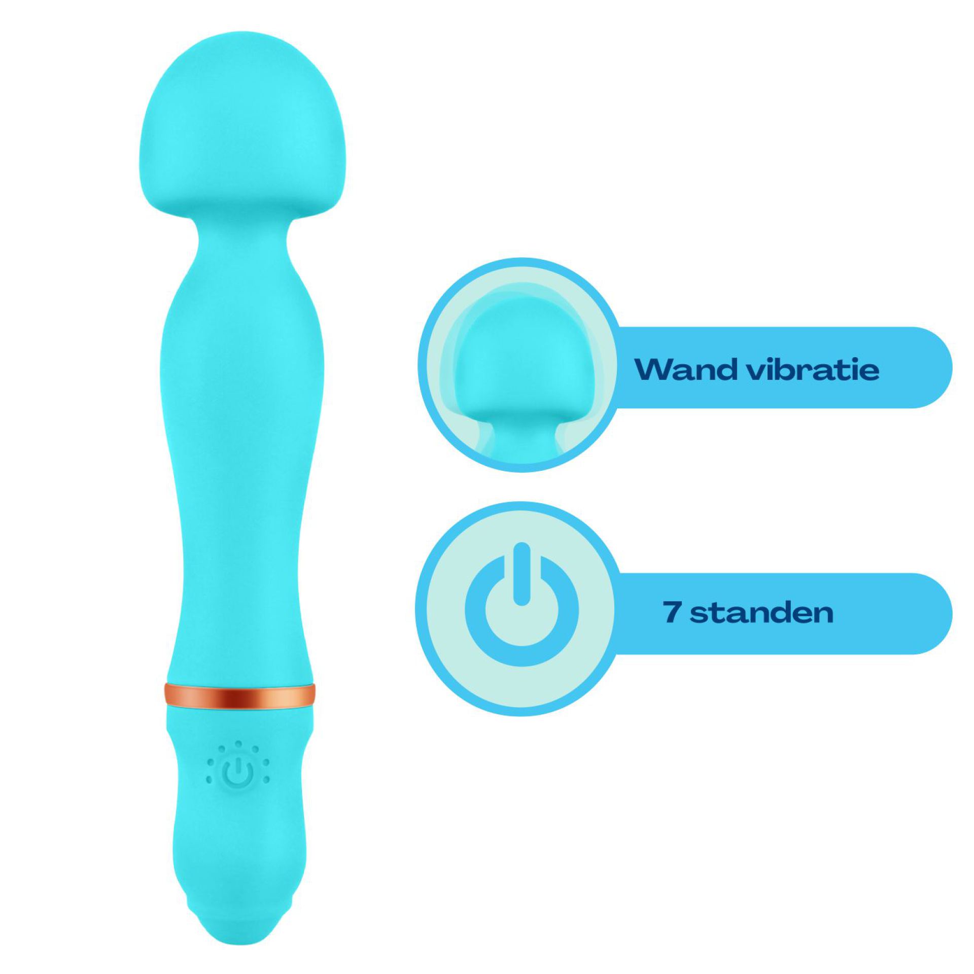 Wand vibrator blauw 24cm kopen