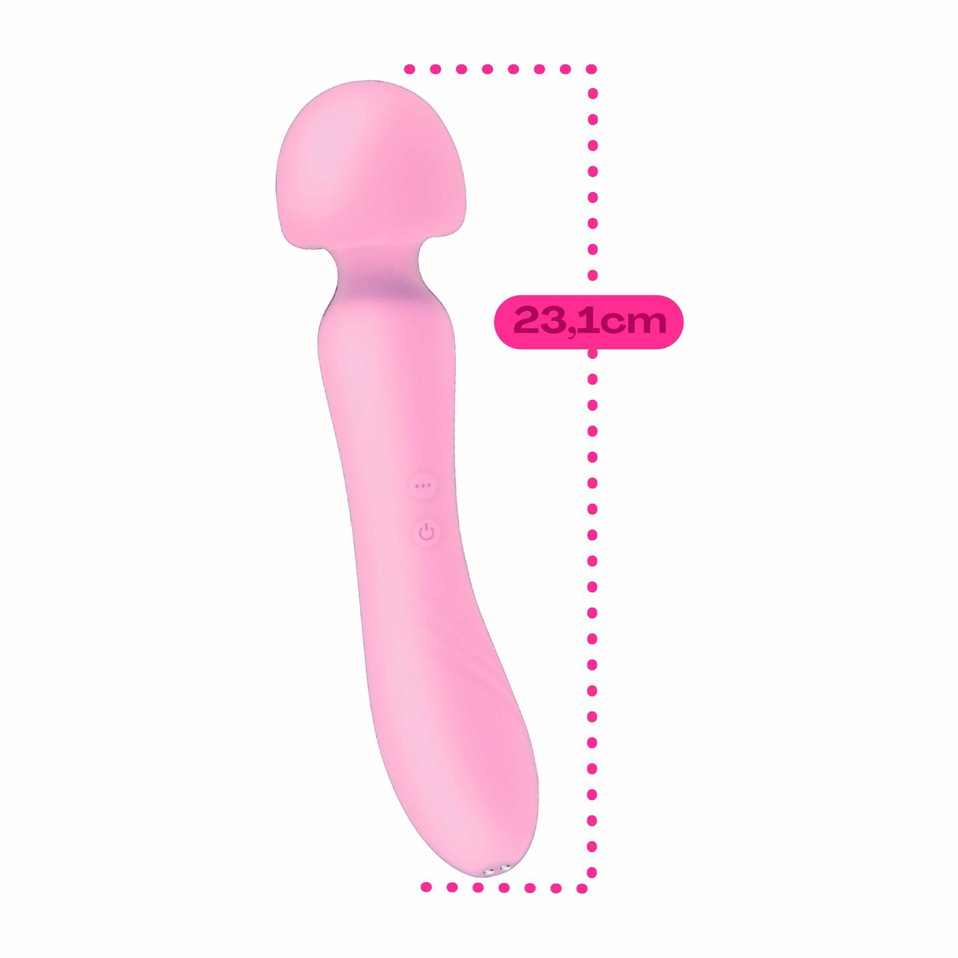 Wand vibrator 23,1cm lichtroze kopen
