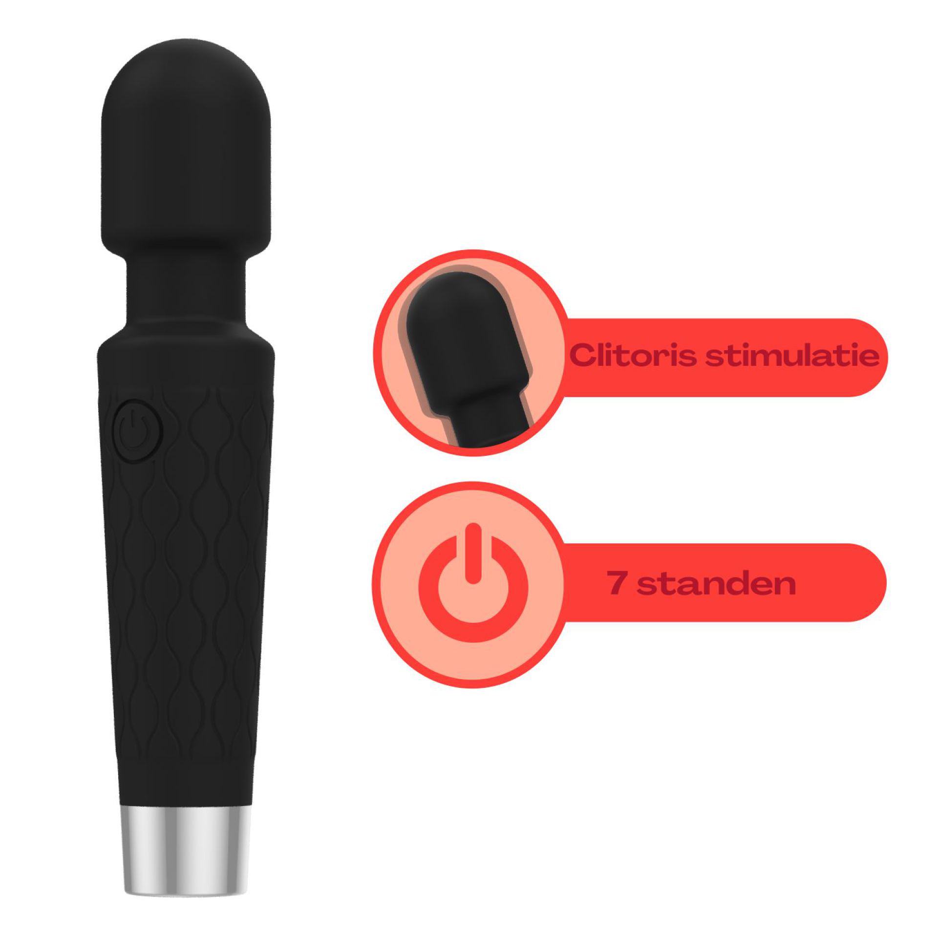 Wand vibrator 20cm zwart goedkoop