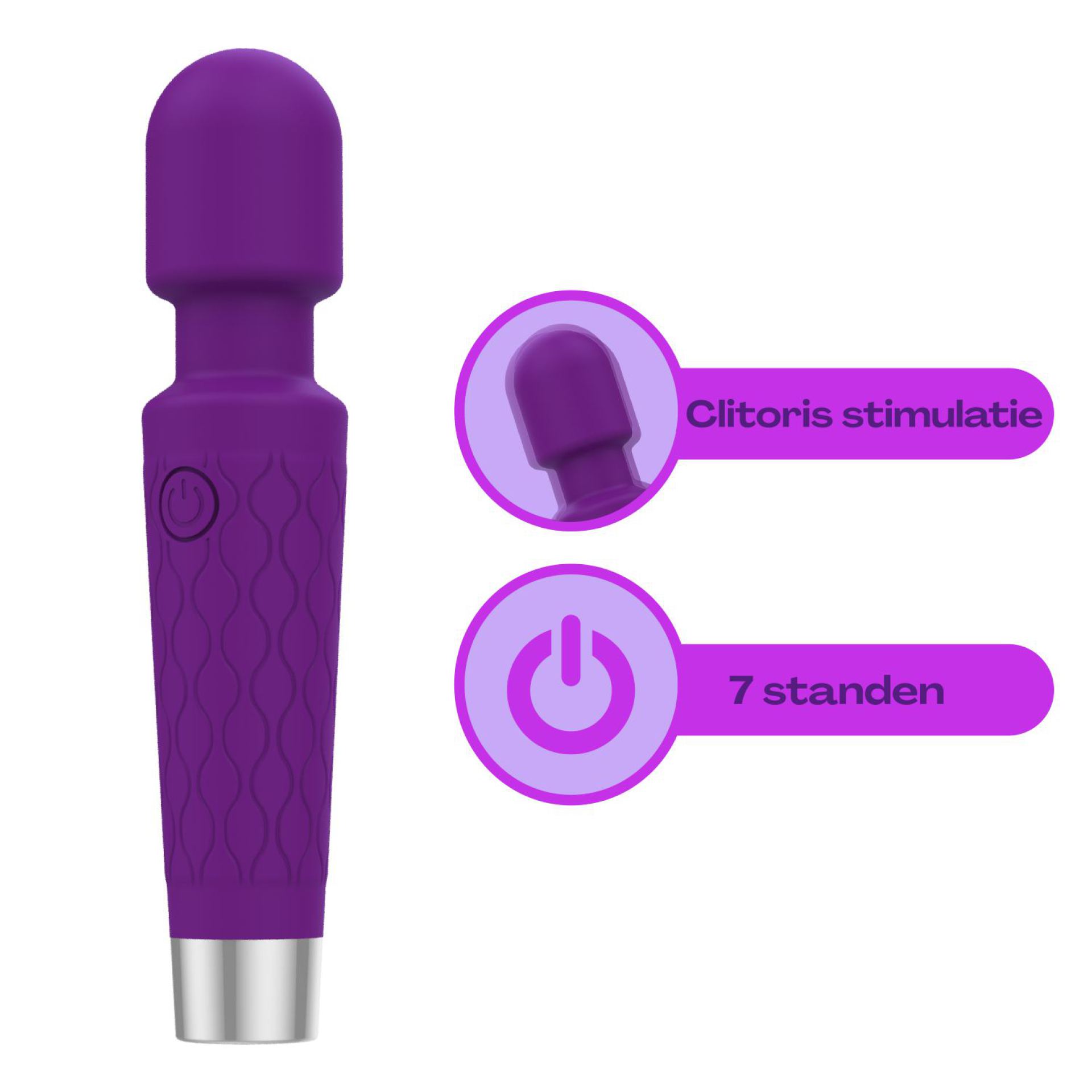 Wand vibrator 20cm paars goedkoop