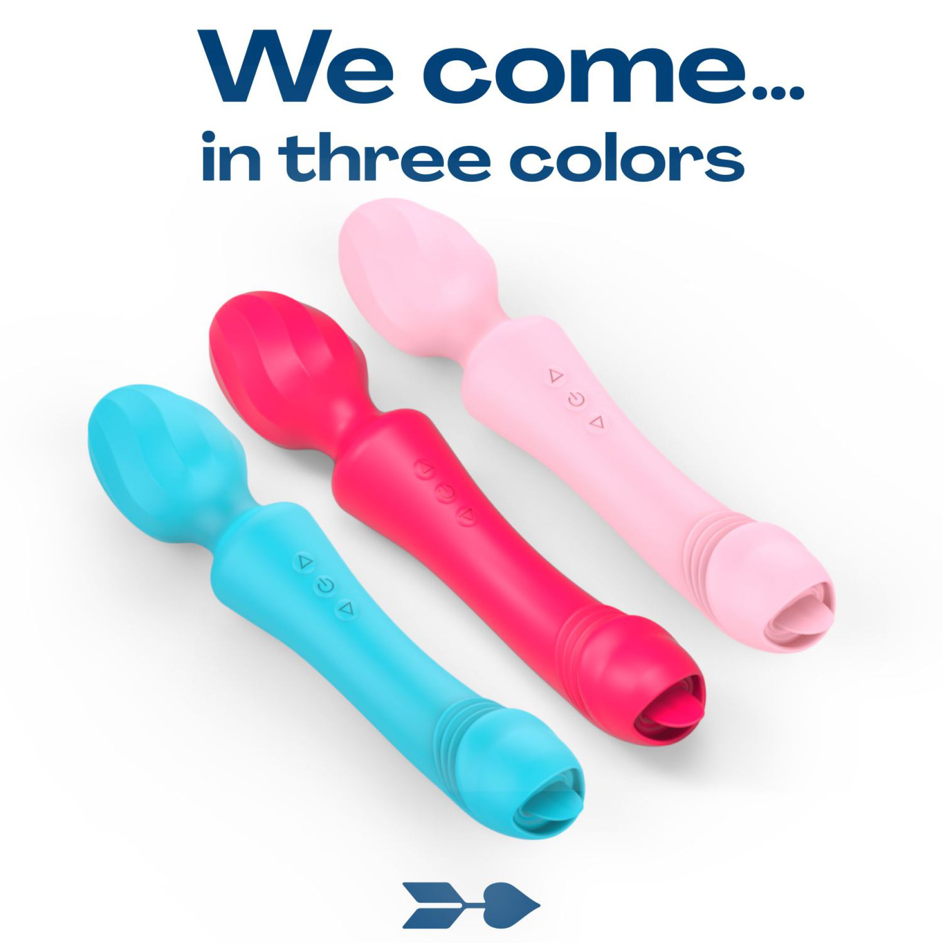 Wand vibrator tong 2in1 20cm blauw kopen