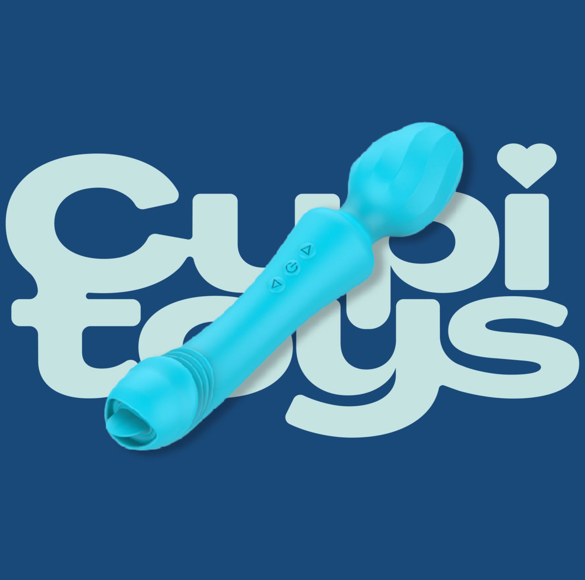 Wand vibrator tong 2in1 20cm blauw online