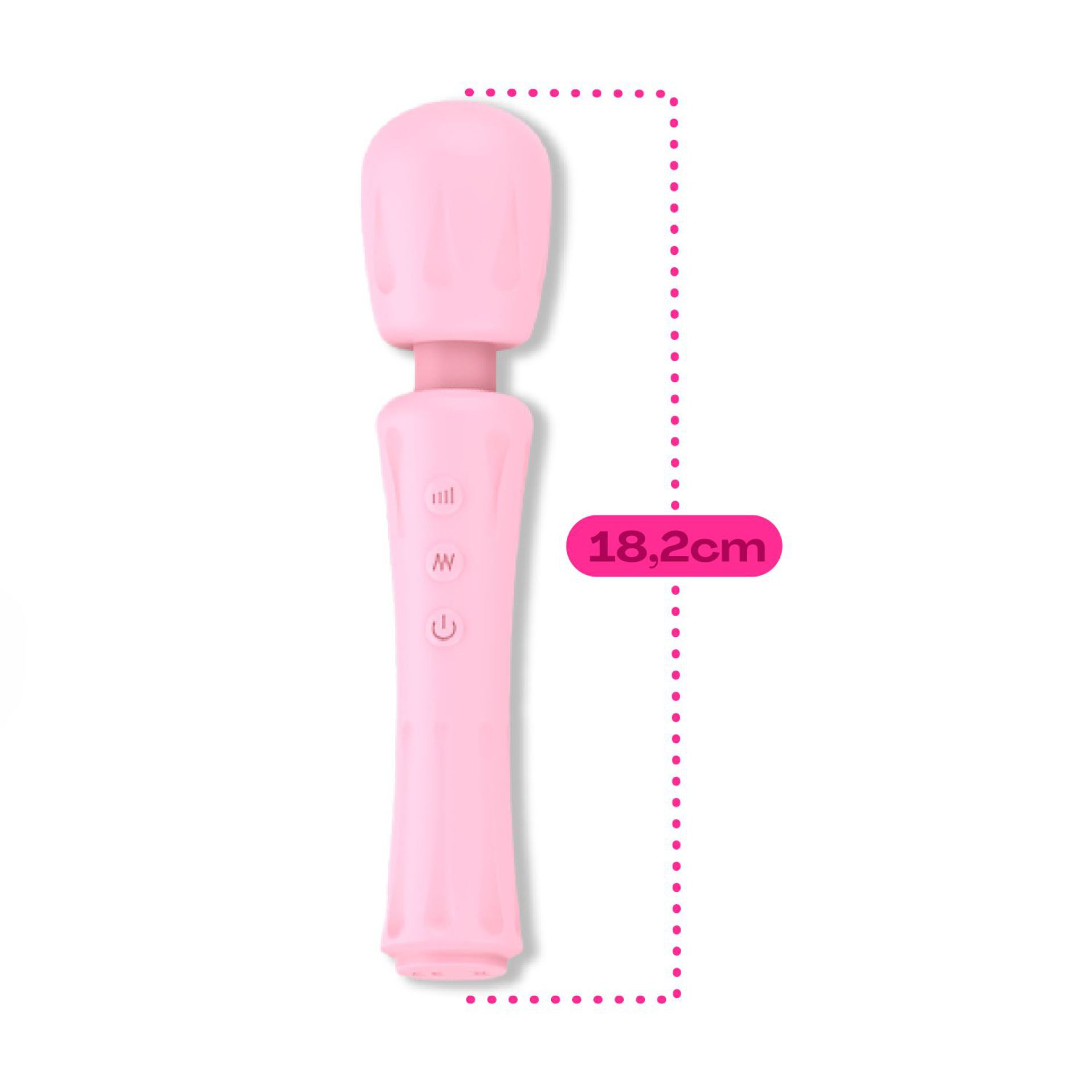 Wand vibrator 18,2cm lichtroze kopen