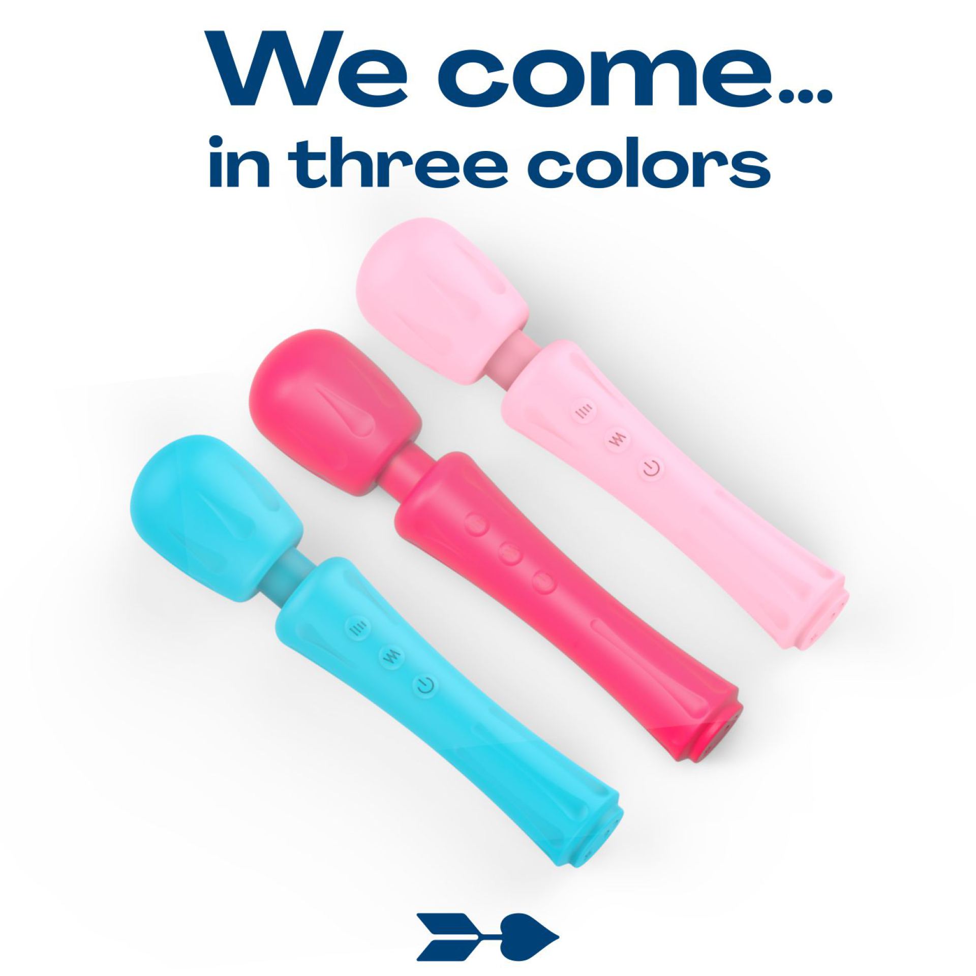 Wand vibrator 18,2cm lichtblauw bestellen