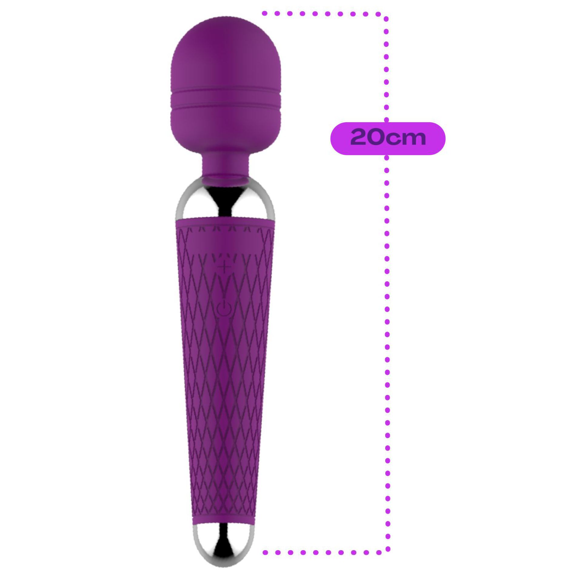 Wand vibrator met reliëf 20cm paars kopen