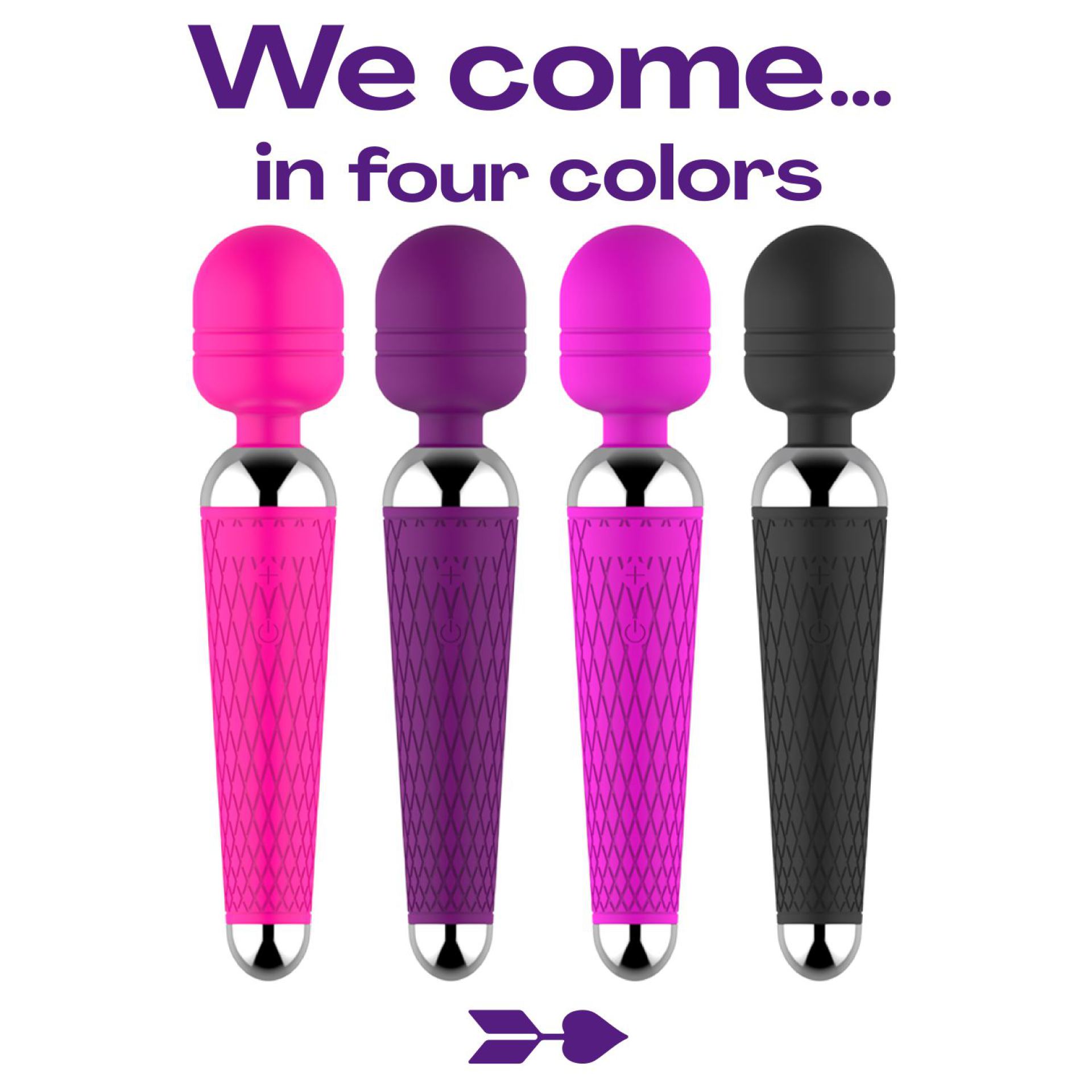 Wand vibrator met reliëf 20cm paars online