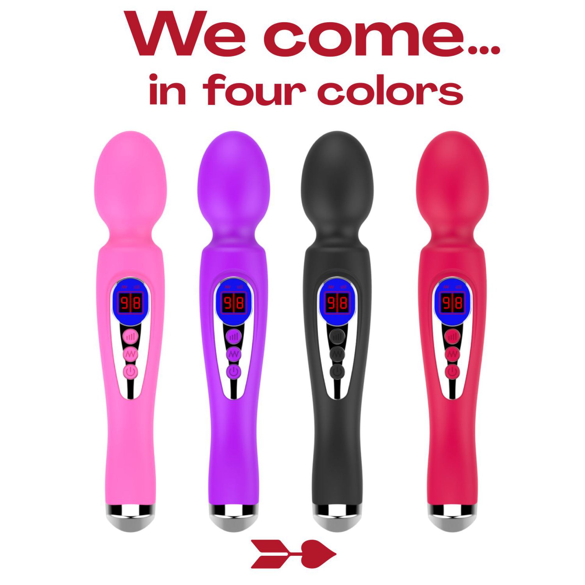 Wand vibrator 22,8cm rood bestellen