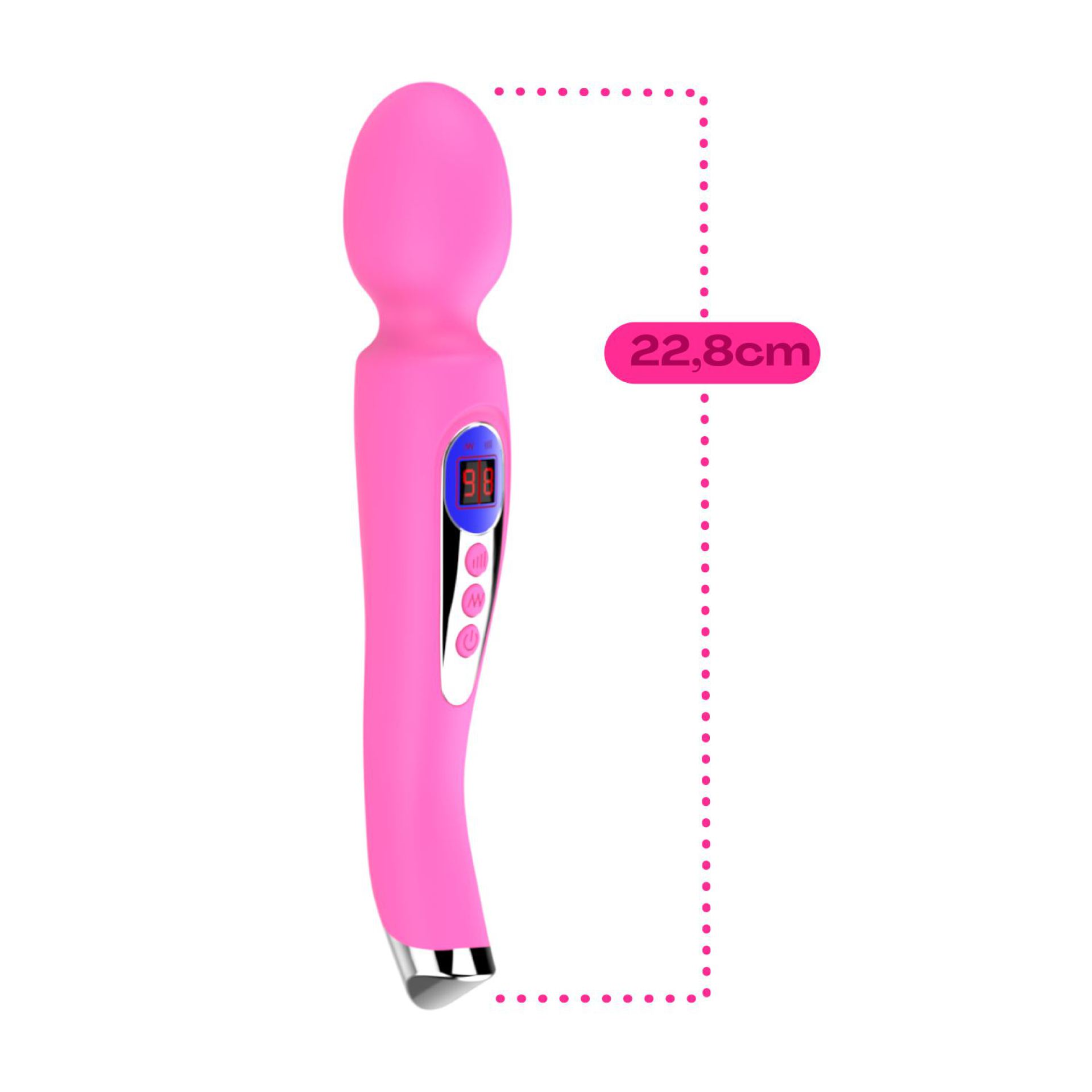 Wand vibrator 22,8cm roze kopen
