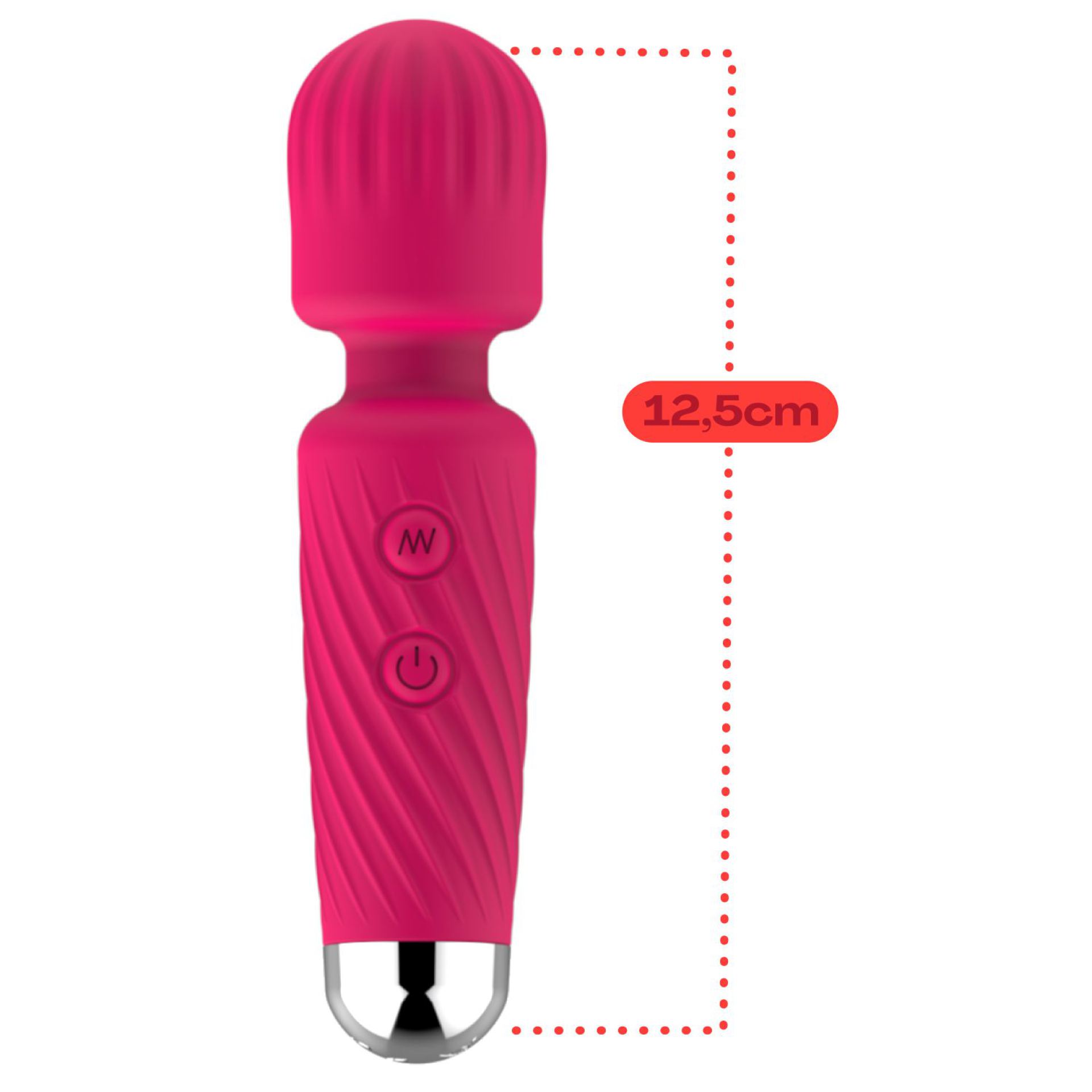 Wand vibrator met reliëf 12,5cm roze kopen