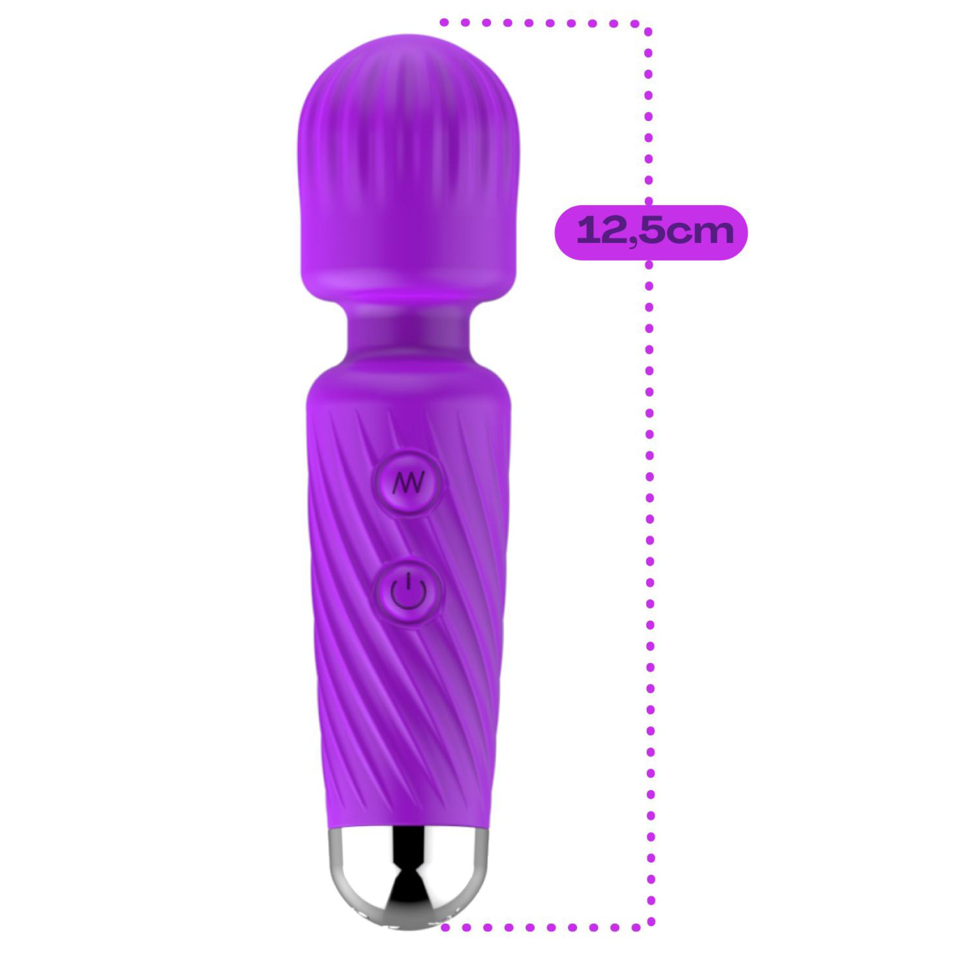 Wand vibrator reliëf 12,5cm paars