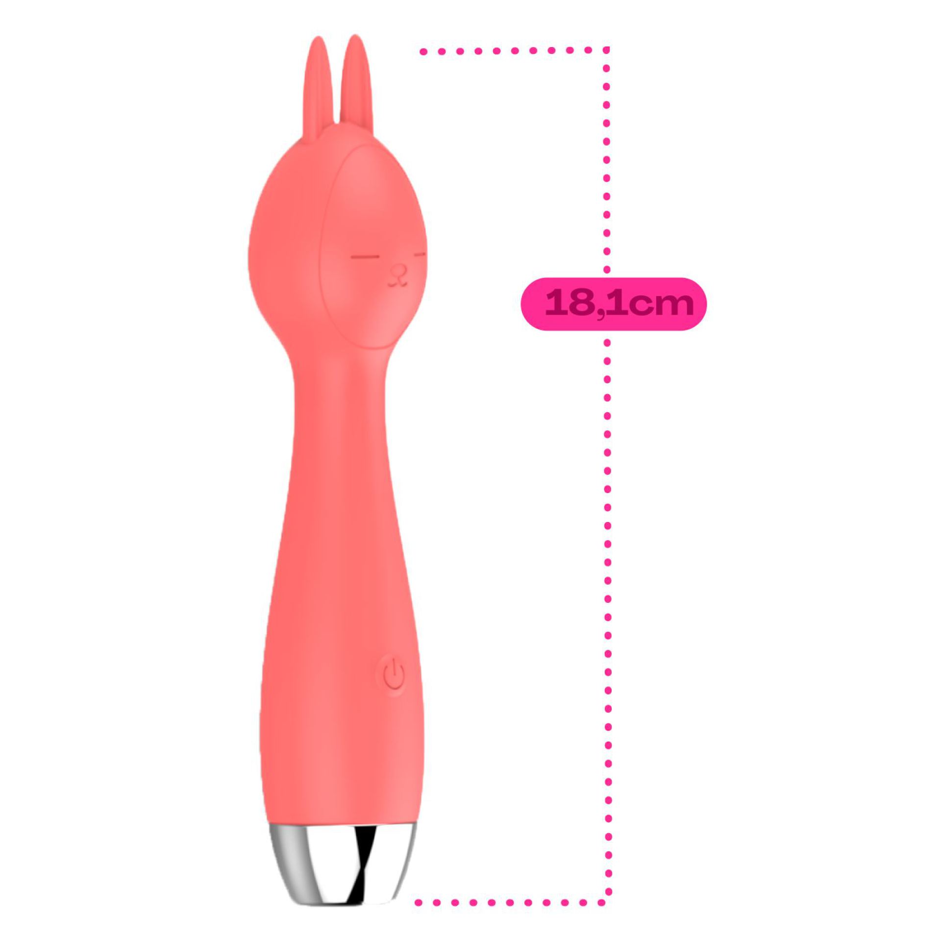 Wand vibrator oortjes 18,1cm lichtroze