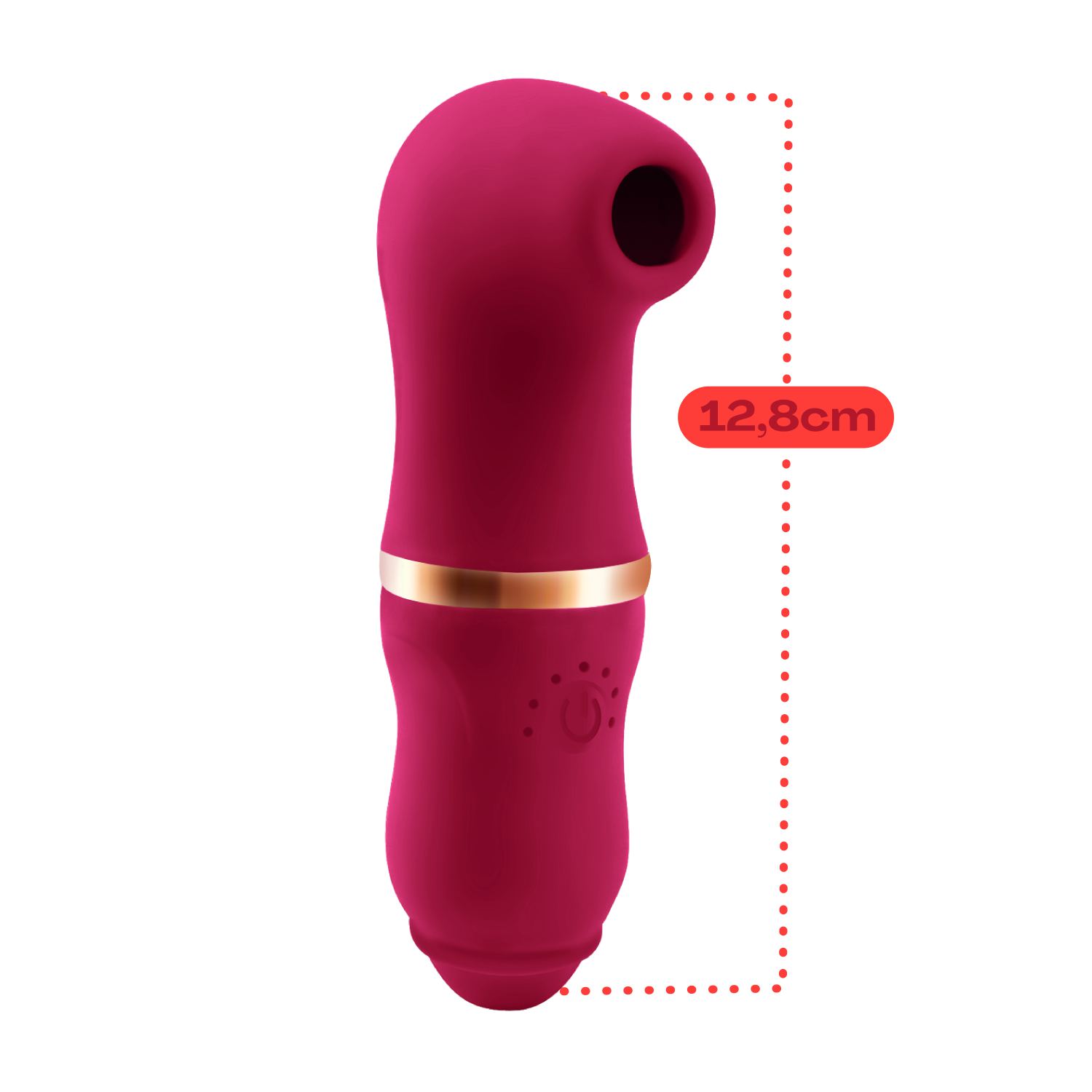 Luchtdruk vibrator 12,8cm rood kopen