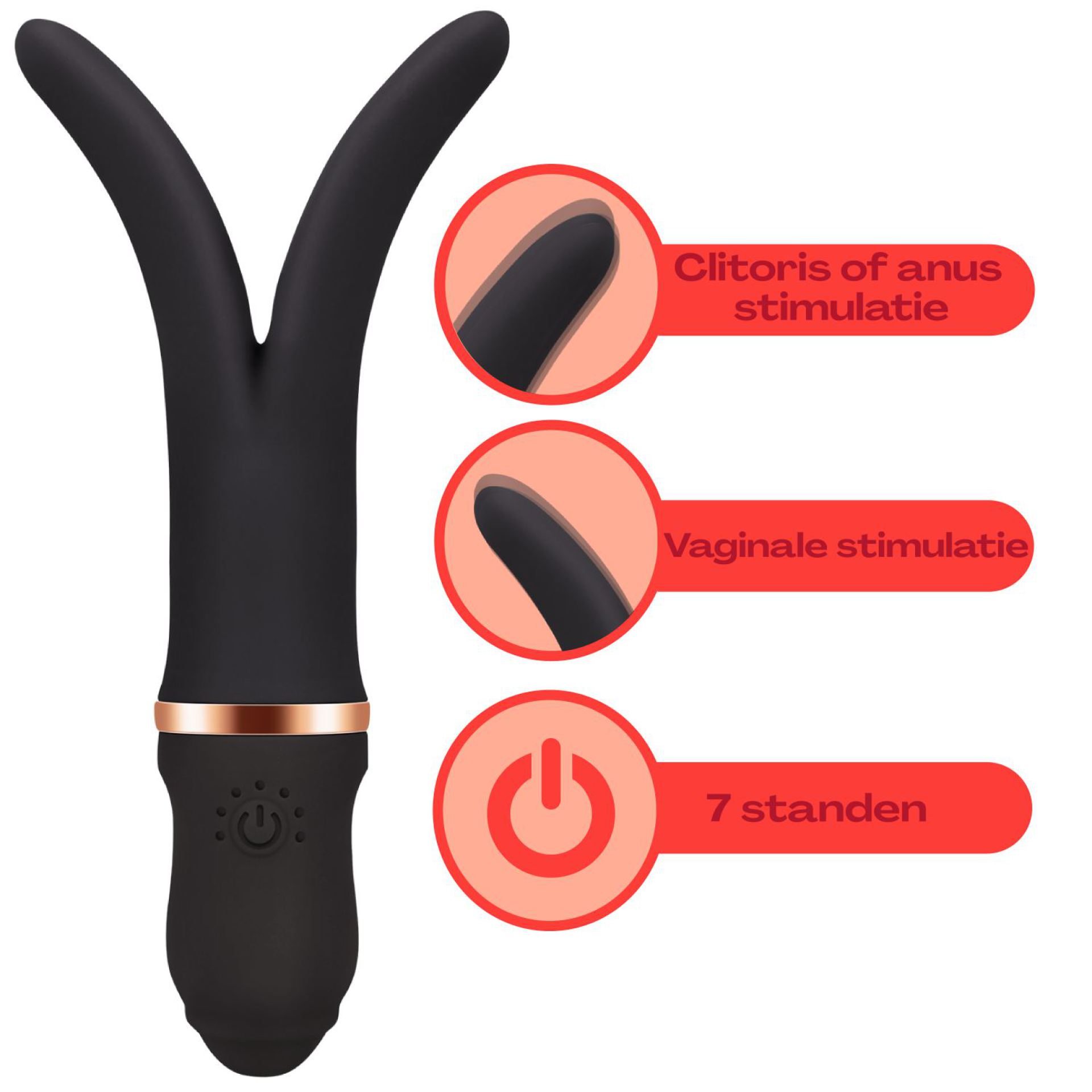 Vork vibrator zwart goedkoop