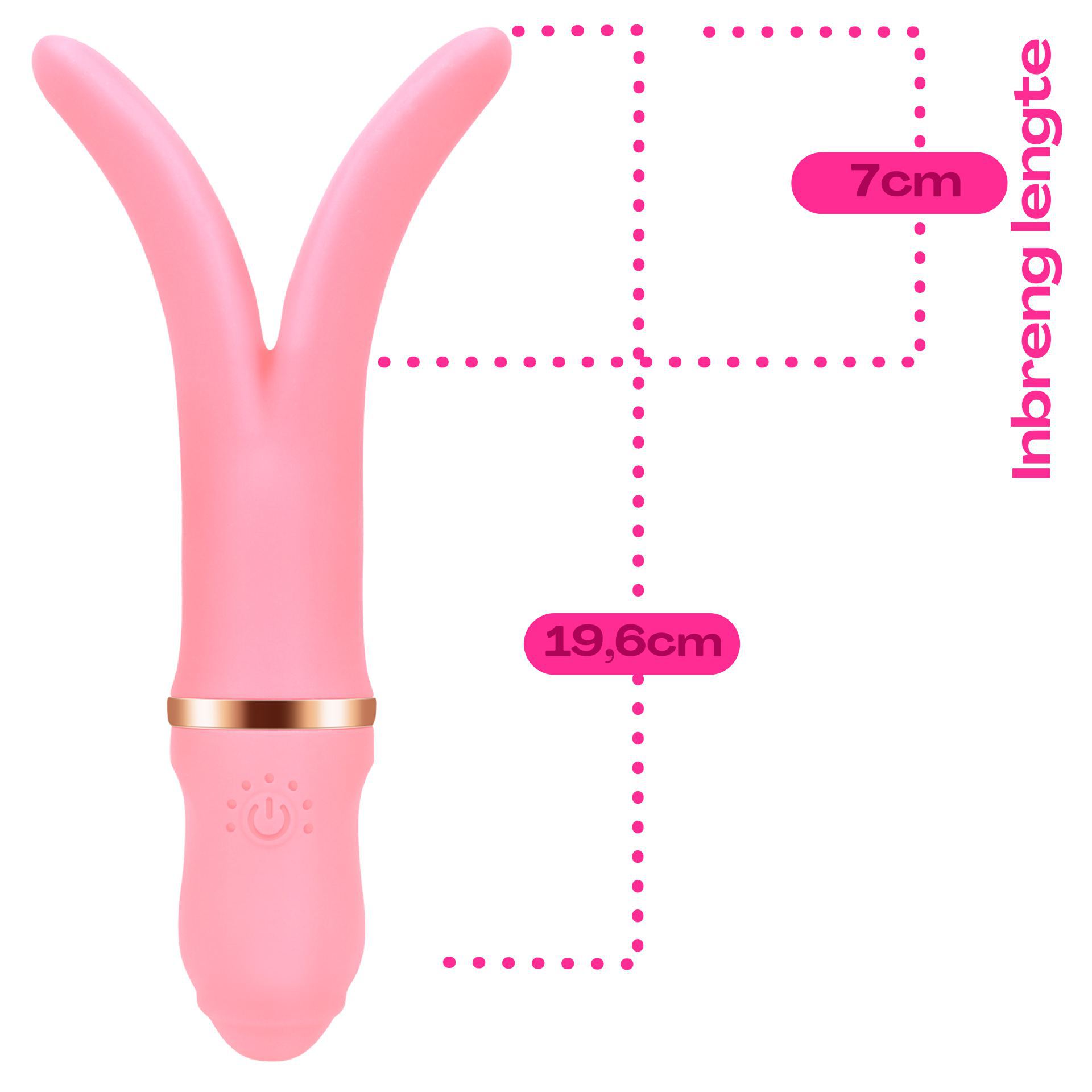 Vork vibrator lichtroze kopen