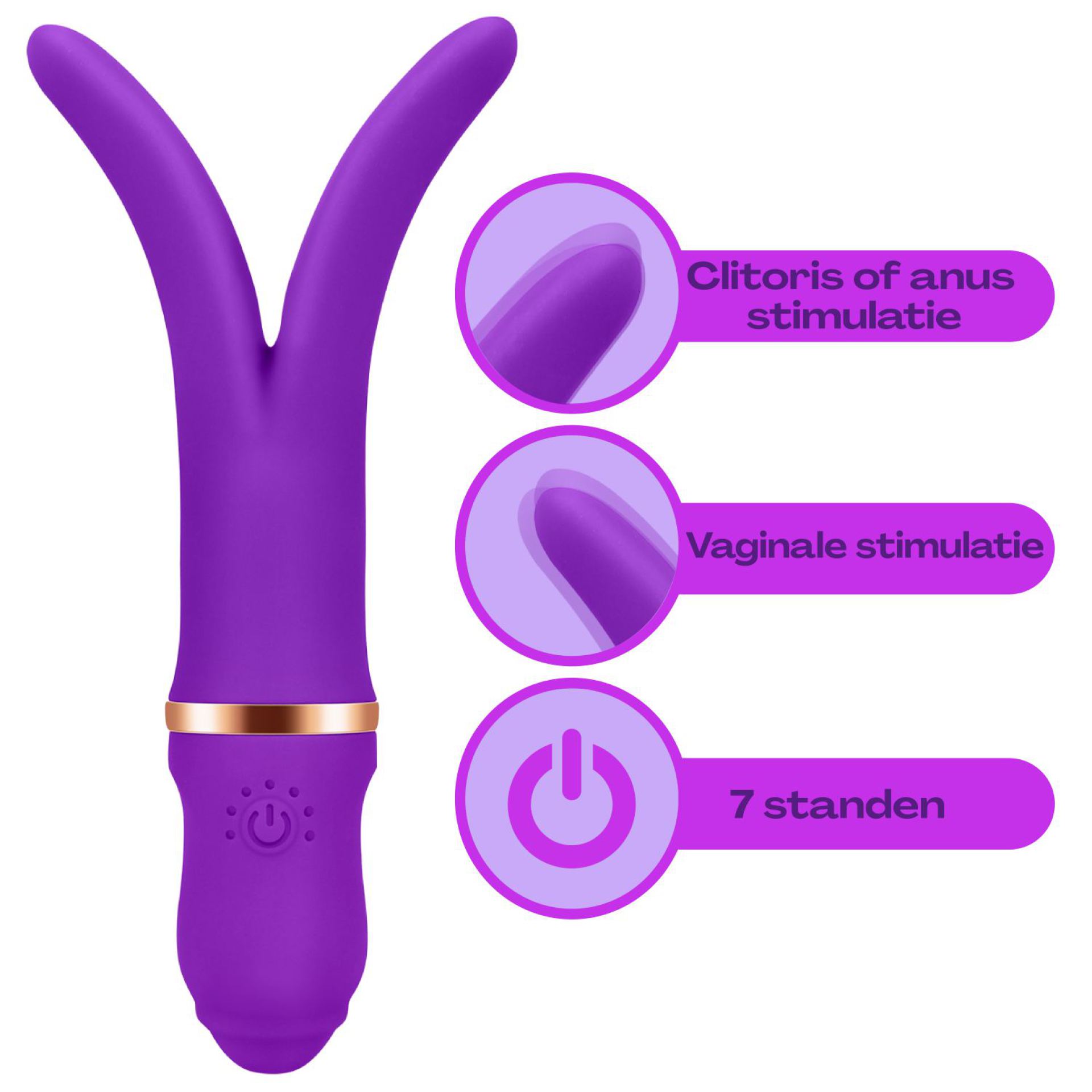 Vork vibrator paars goedkoop