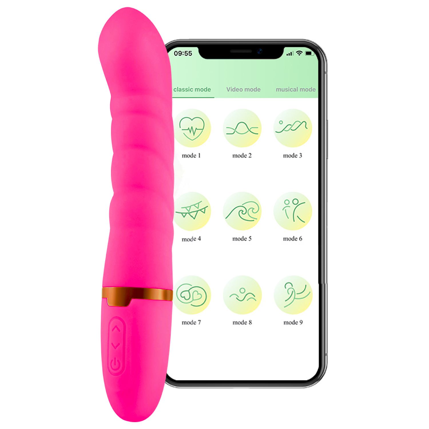 vibrator met app 22,5cm roze online kopen