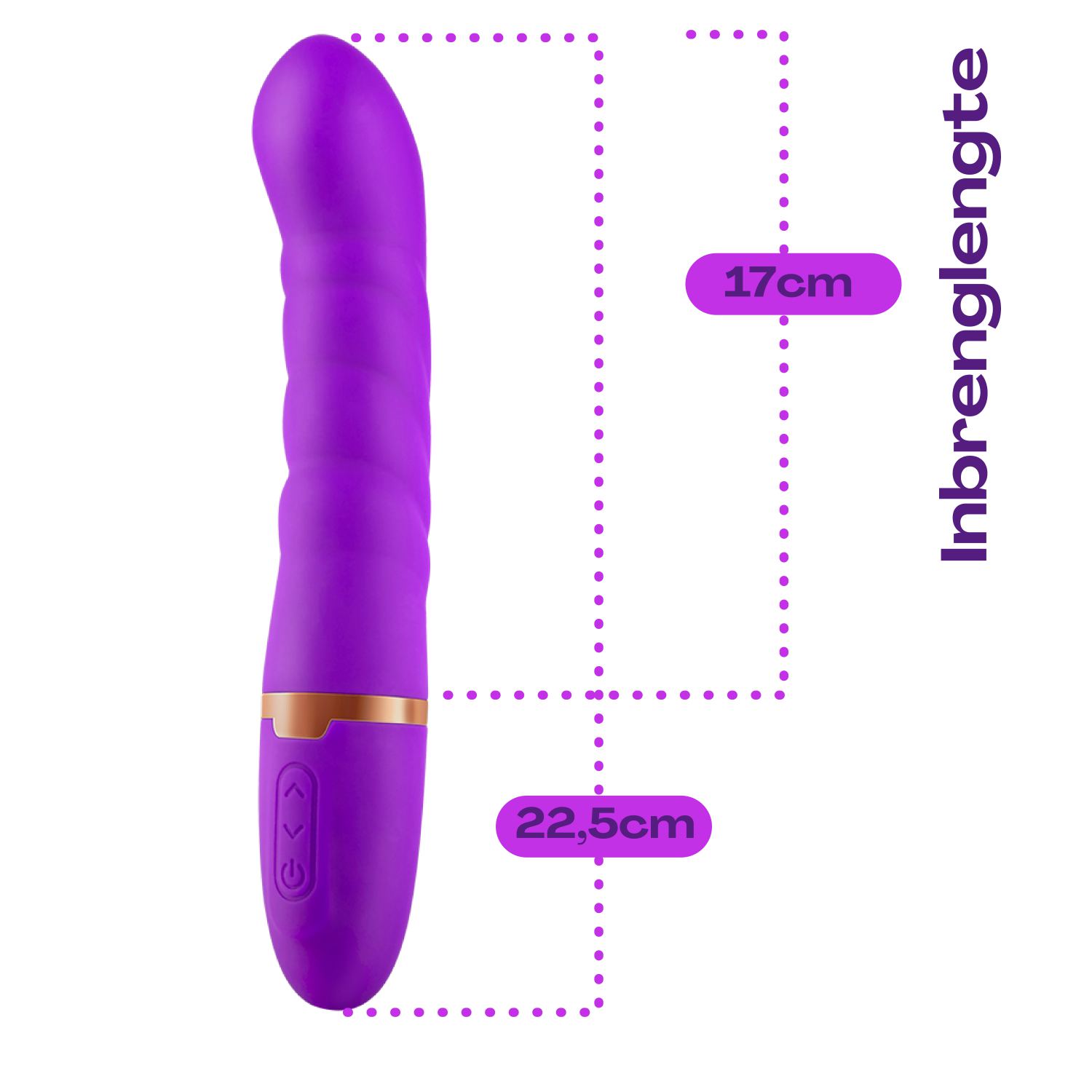 vibrator met app 22,5cm paars kopen