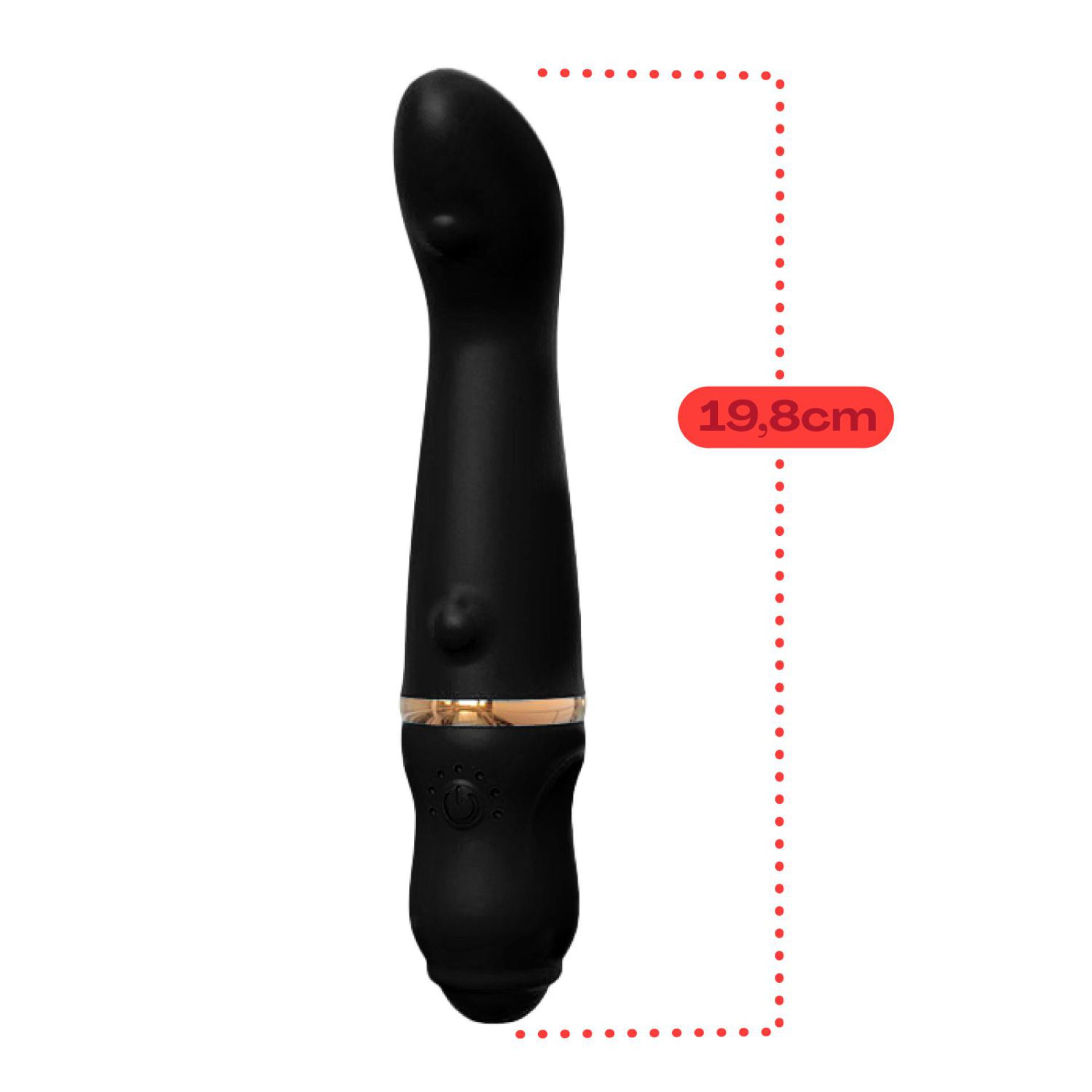 Vibrator vingervorm 19,8cm zwart kopen
