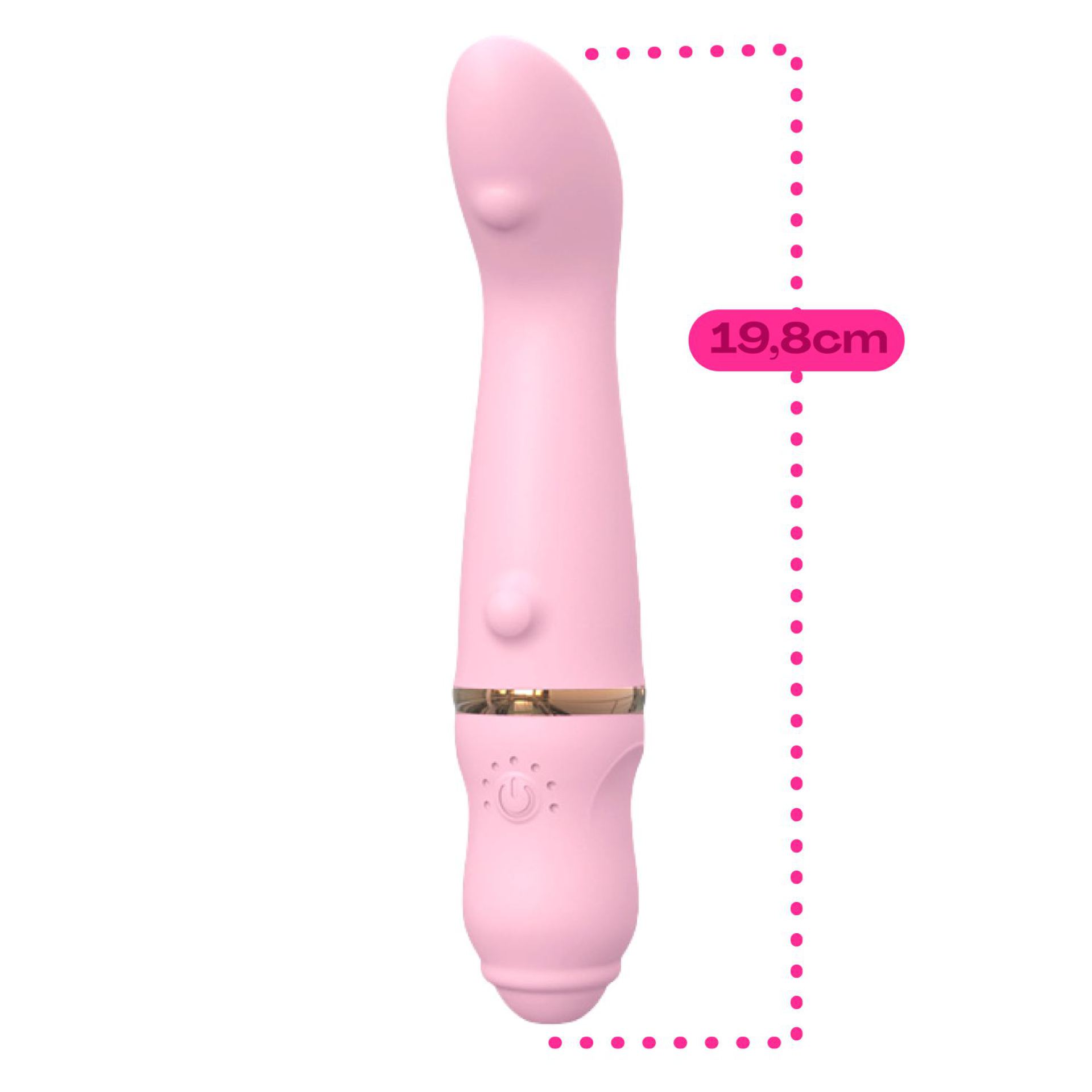 Vibrator vingervorm 19,8cm lichtroze kopen