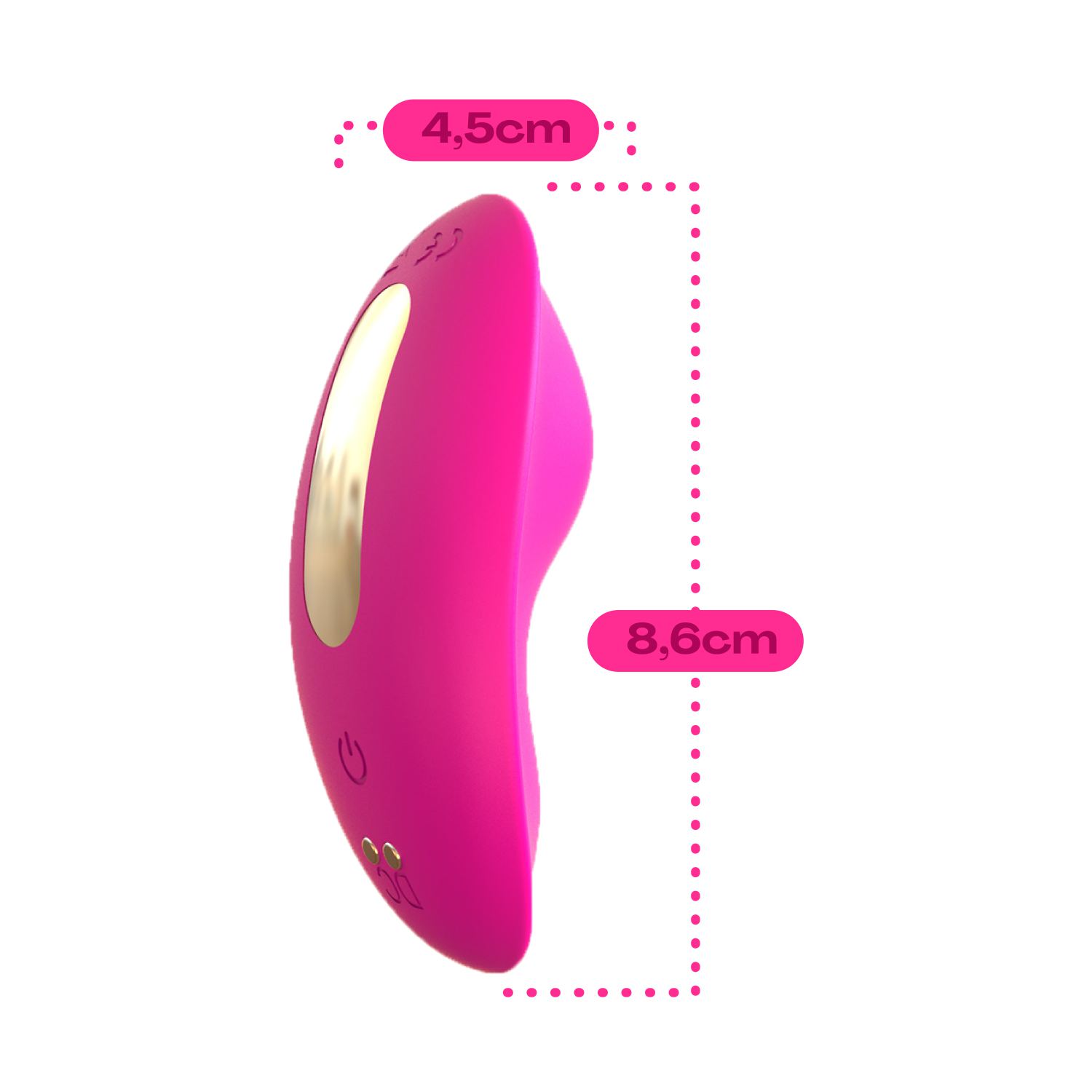Draagbare vlinder vibrator met app roze kopen