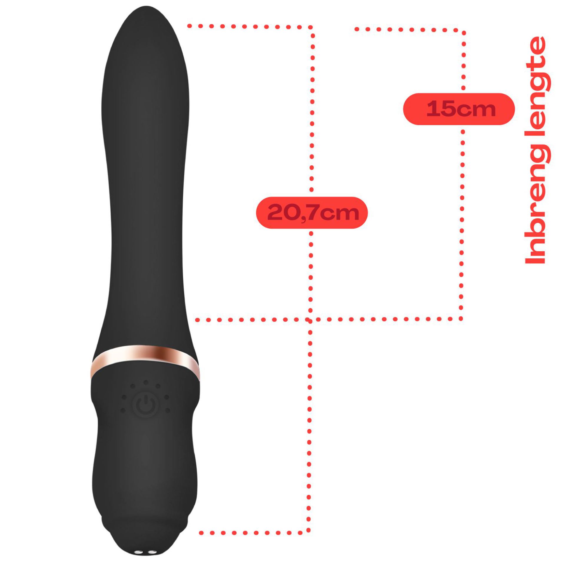 Vibrator 20,7cm zwart kopen