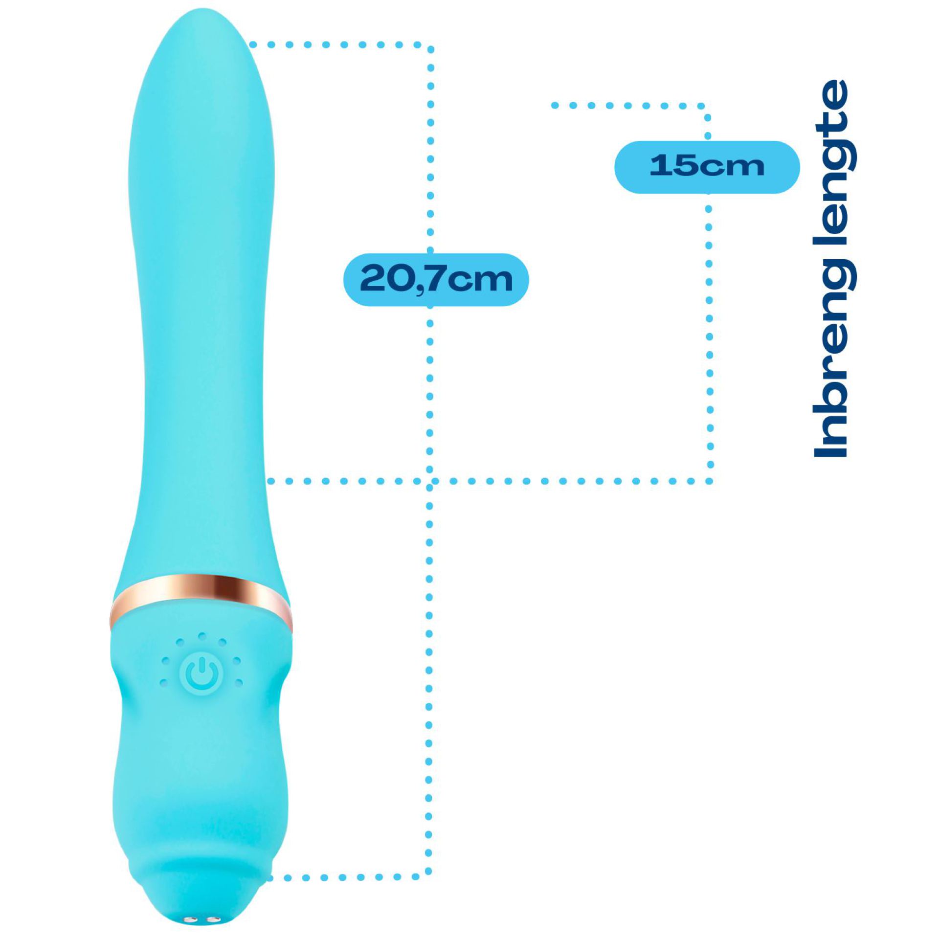 Vibrator 20,7cm blauw kopen