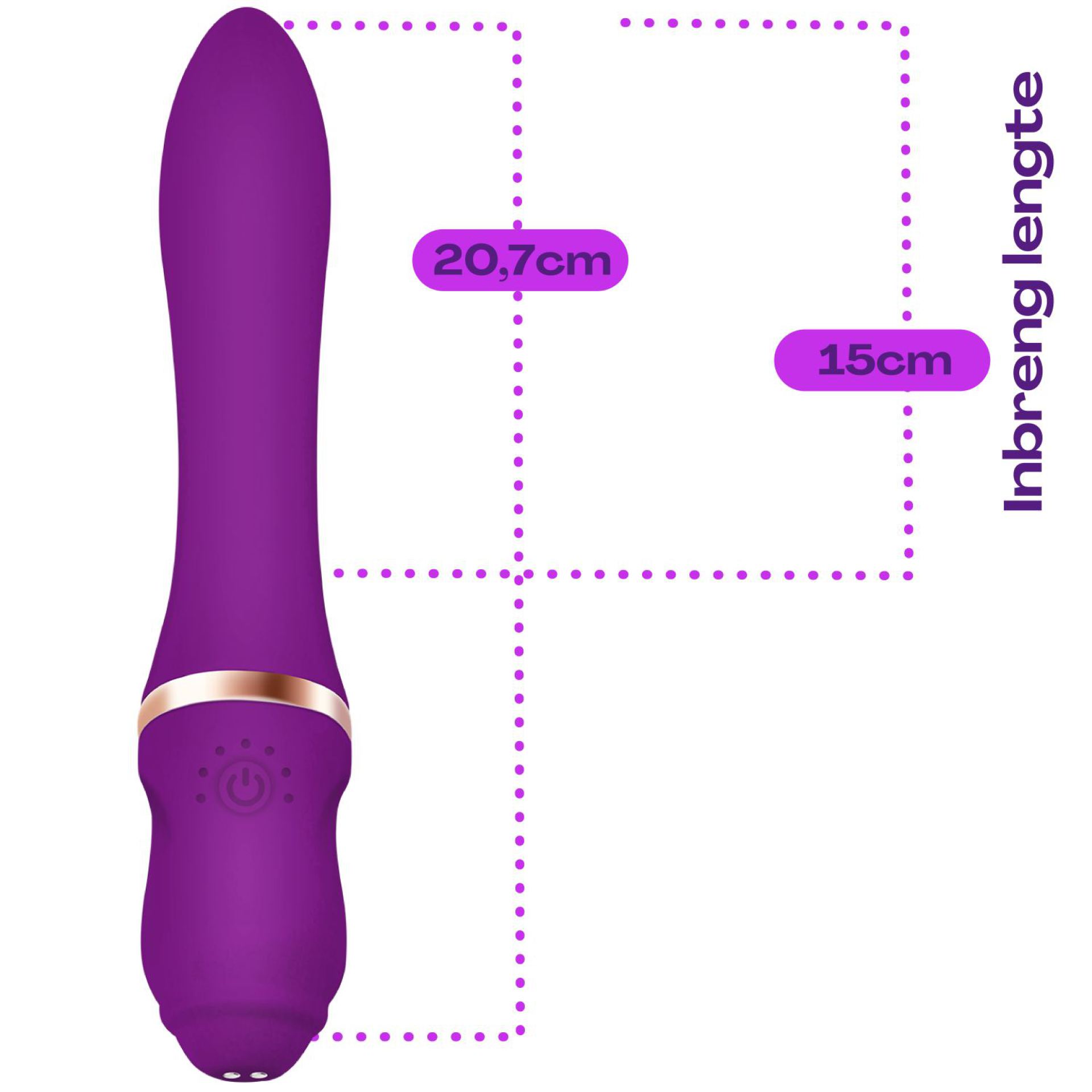 Vibrator 20,7cm paars kopen