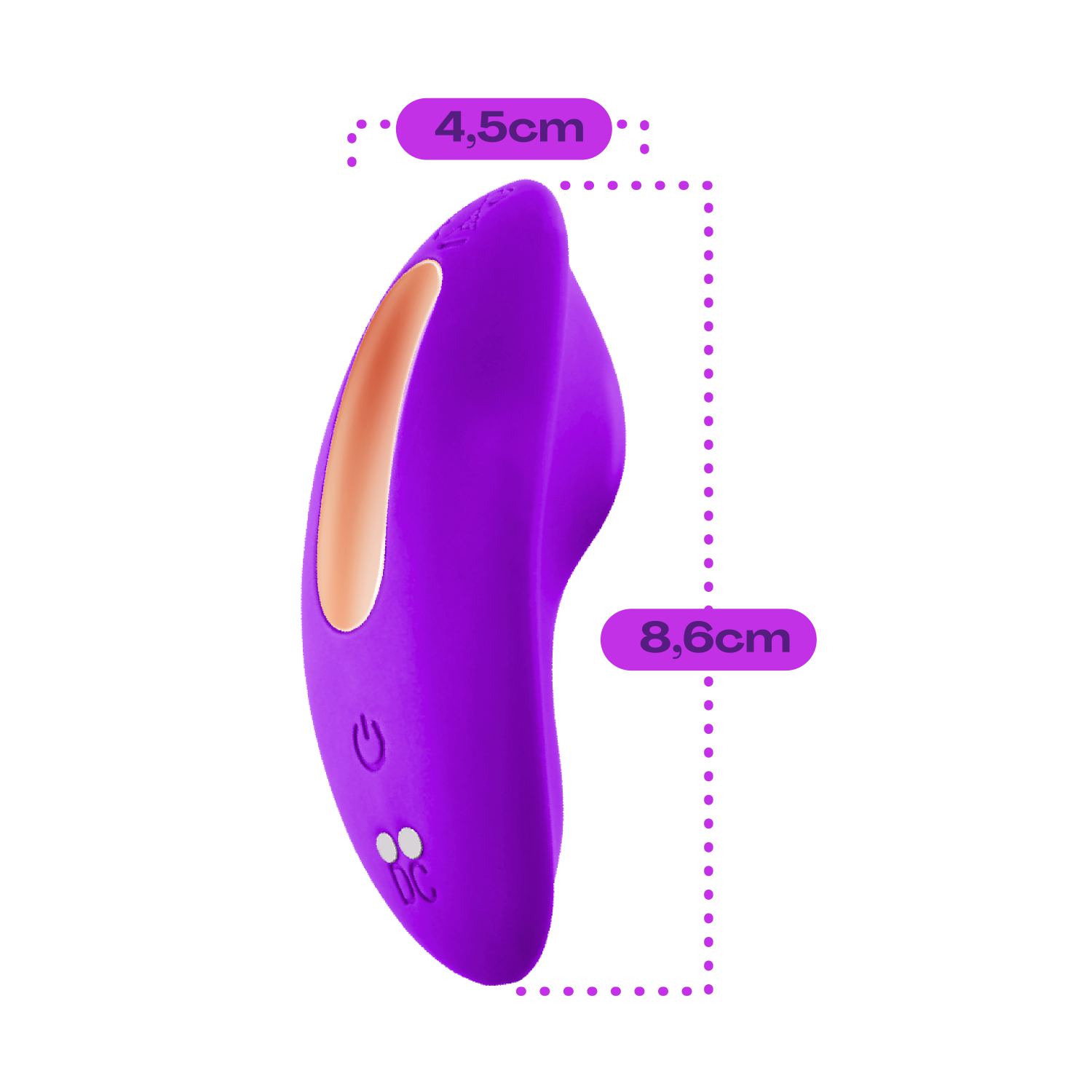 Draagbare vlinder vibrator met app paars kopen