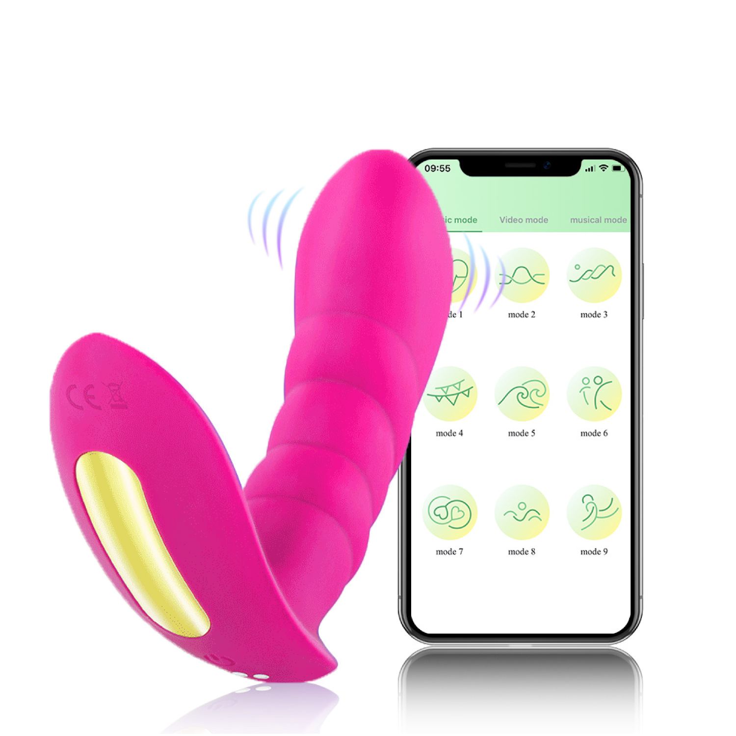 Draagbare vibrator met app roze online kopen
