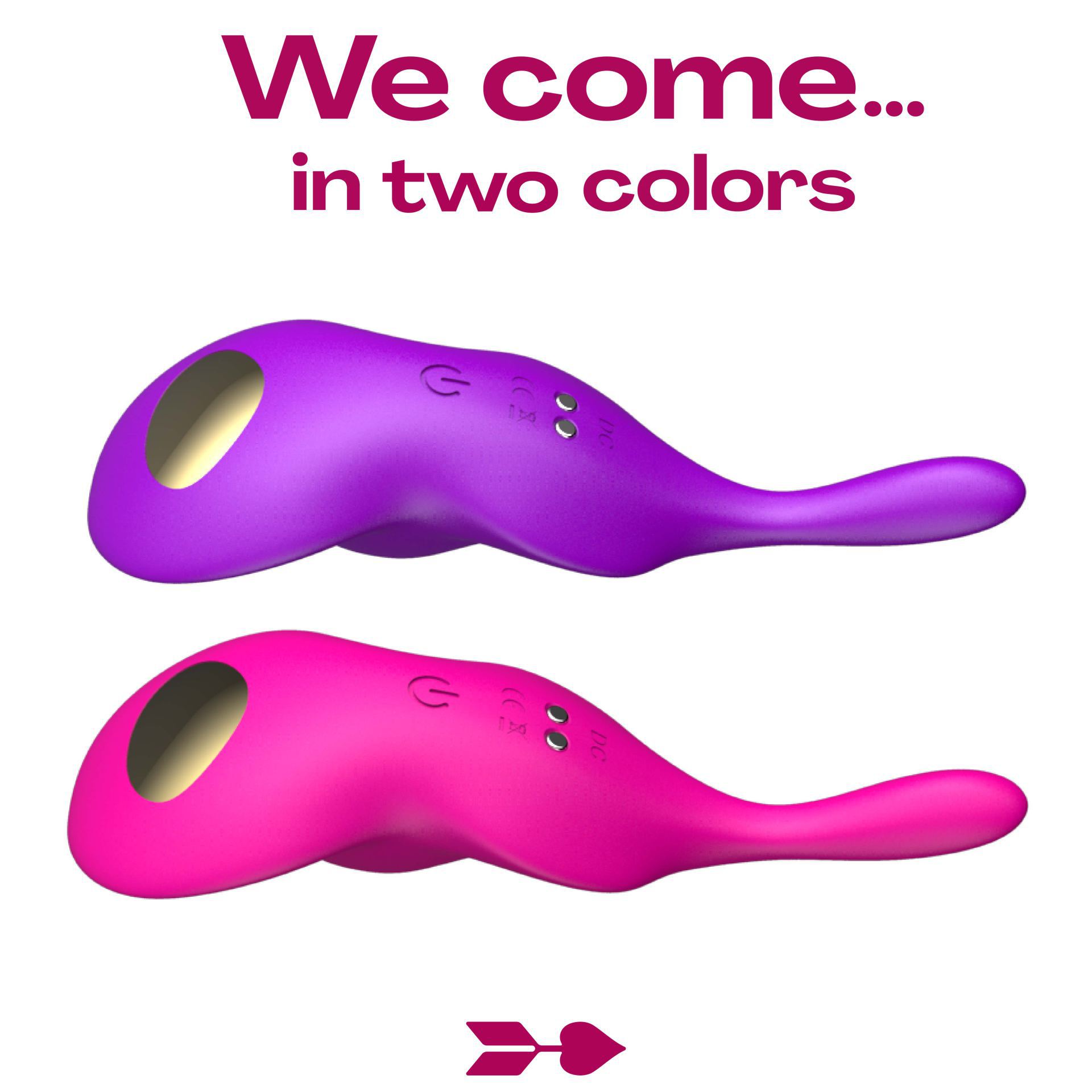 Draagbare vibrator viool app roze