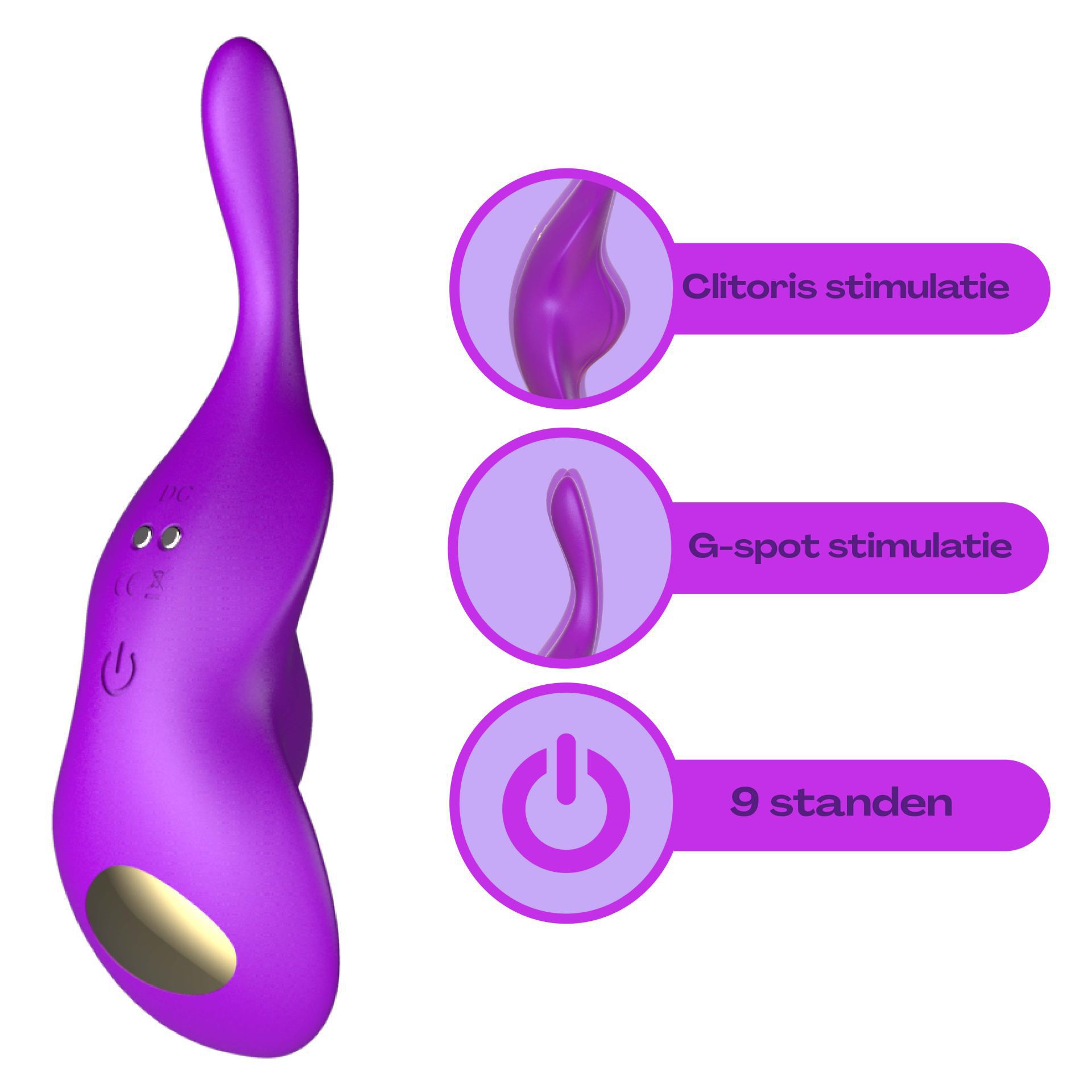 Draagbare vibrator viool met app paars online